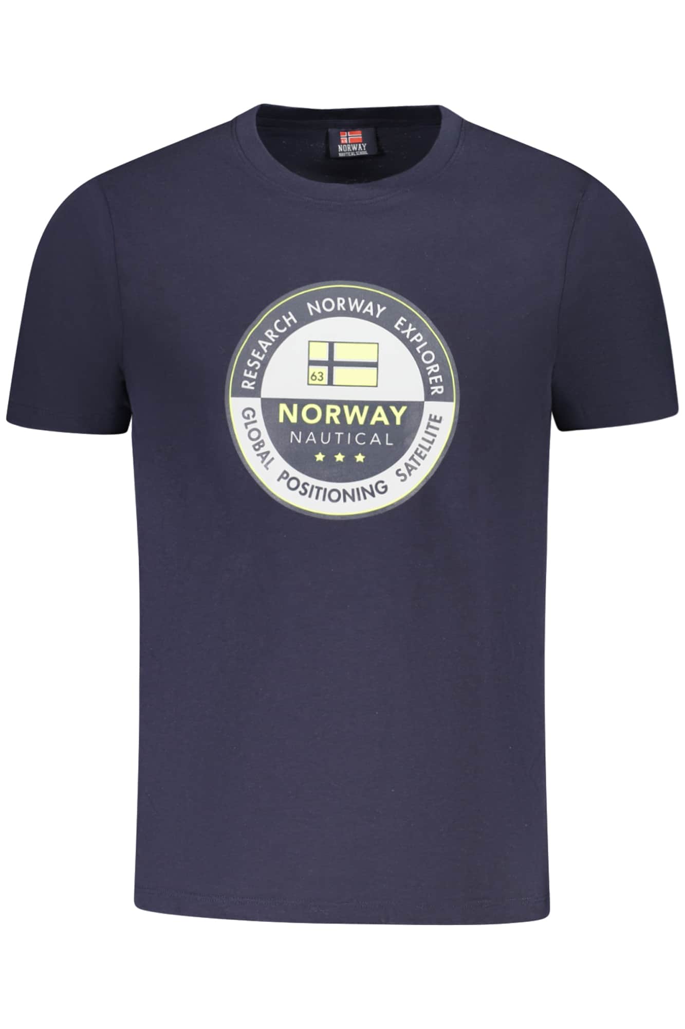 Norway 1963 hombre manga corta t-camisa azul
