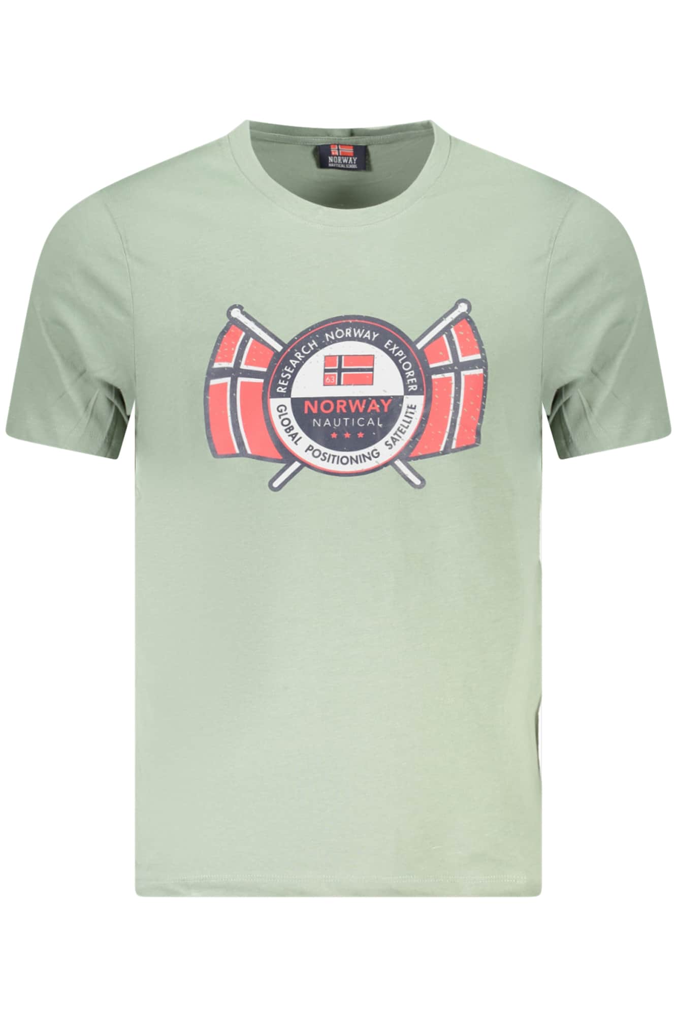 Norway 1963 hombre manga corta t-camisa azul