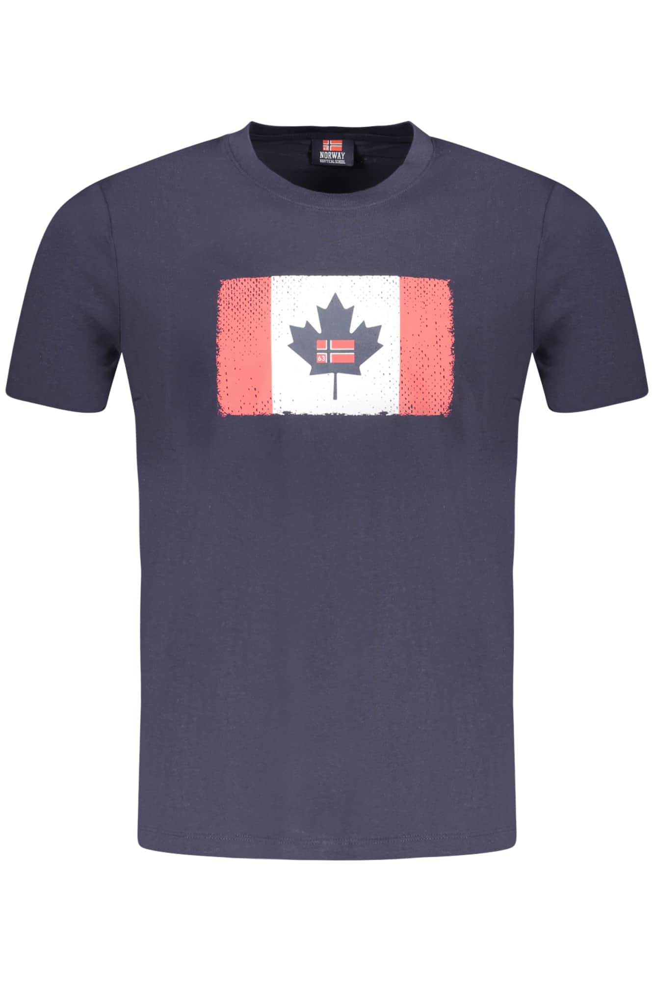 Norway 1963 hombre manga corta t-camisa azul