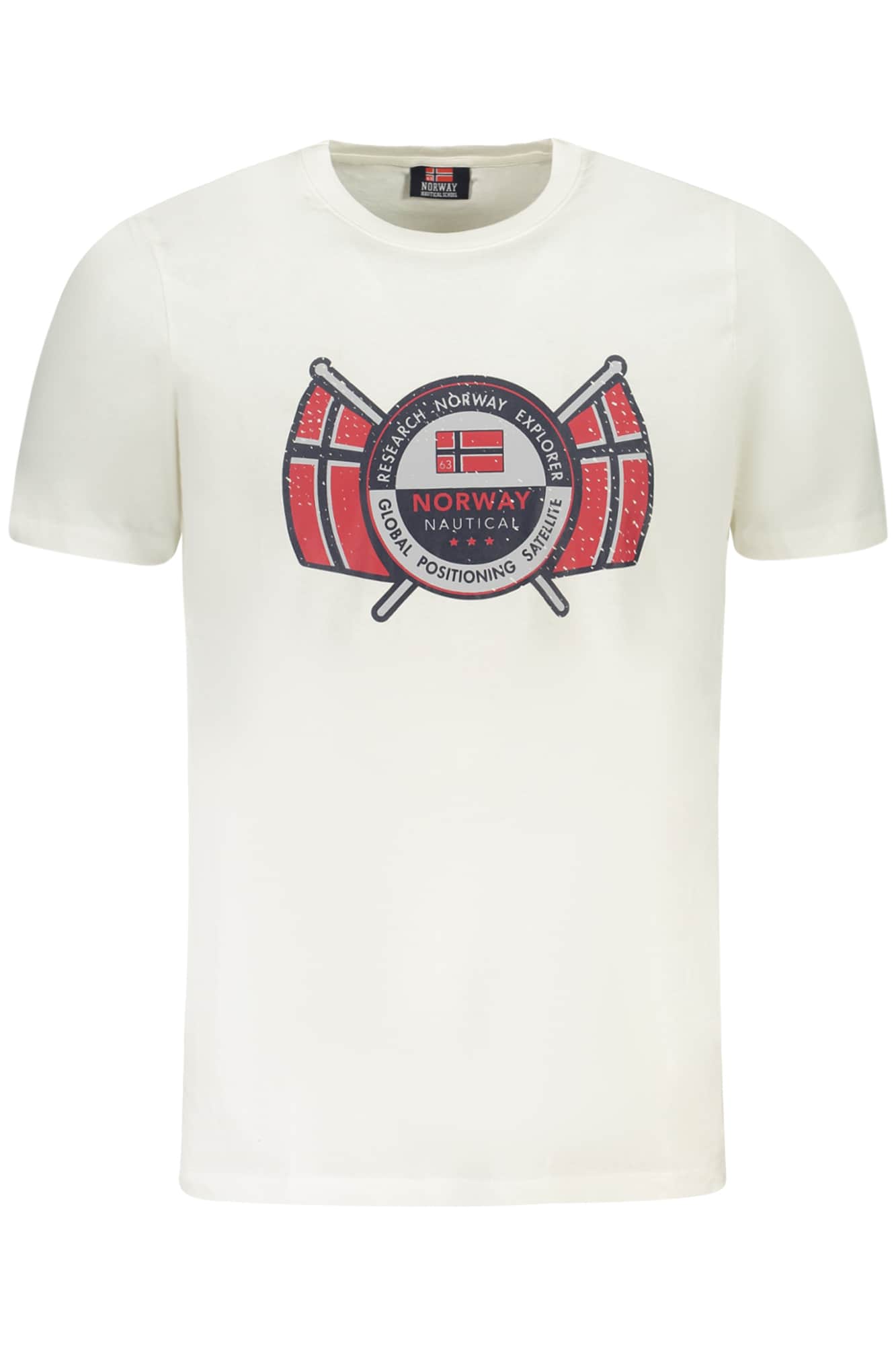Norway 1963 hombre manga corta t-camisa azul