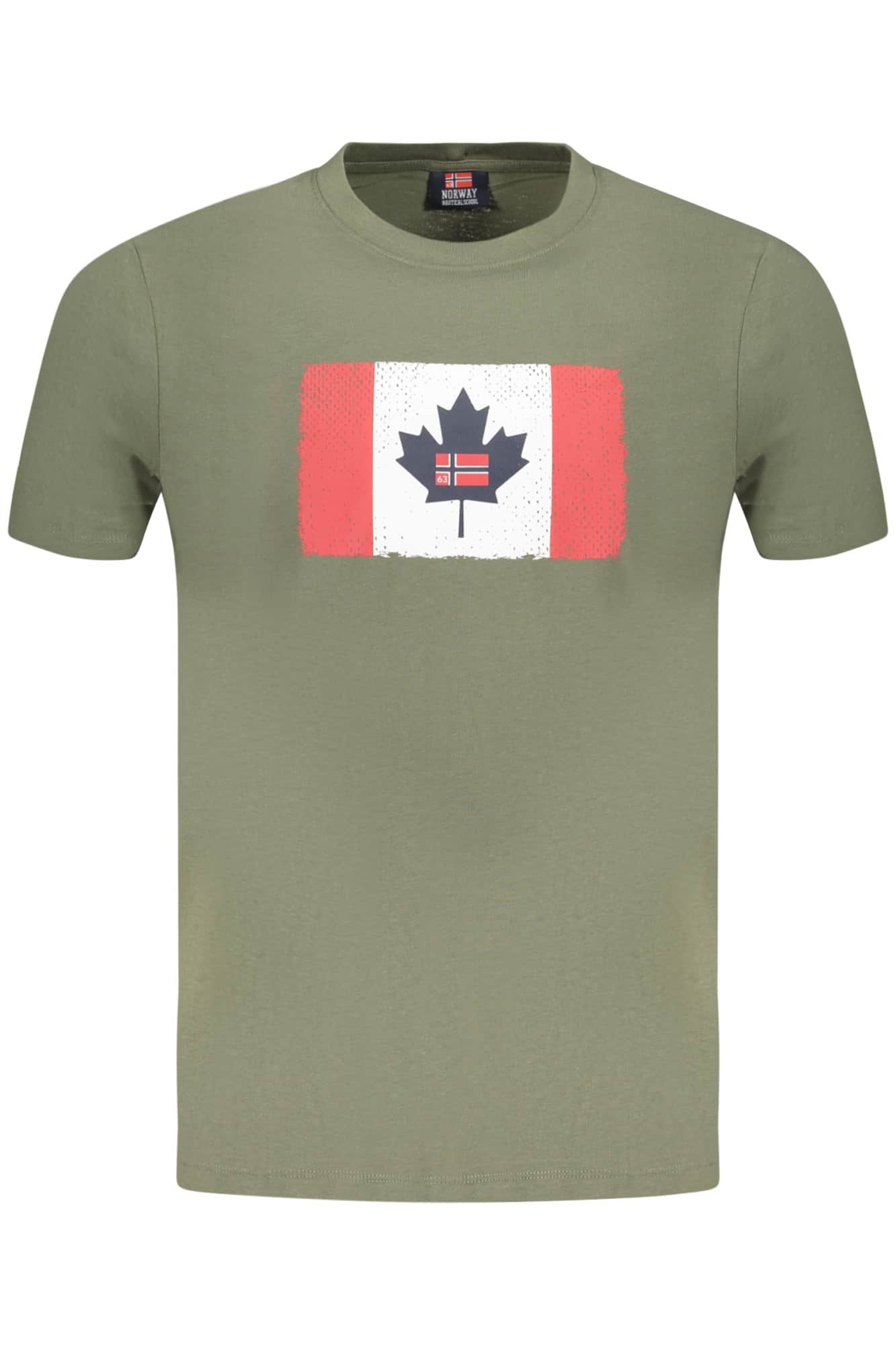 Norway 1963 hombre manga corta t-camisa verde