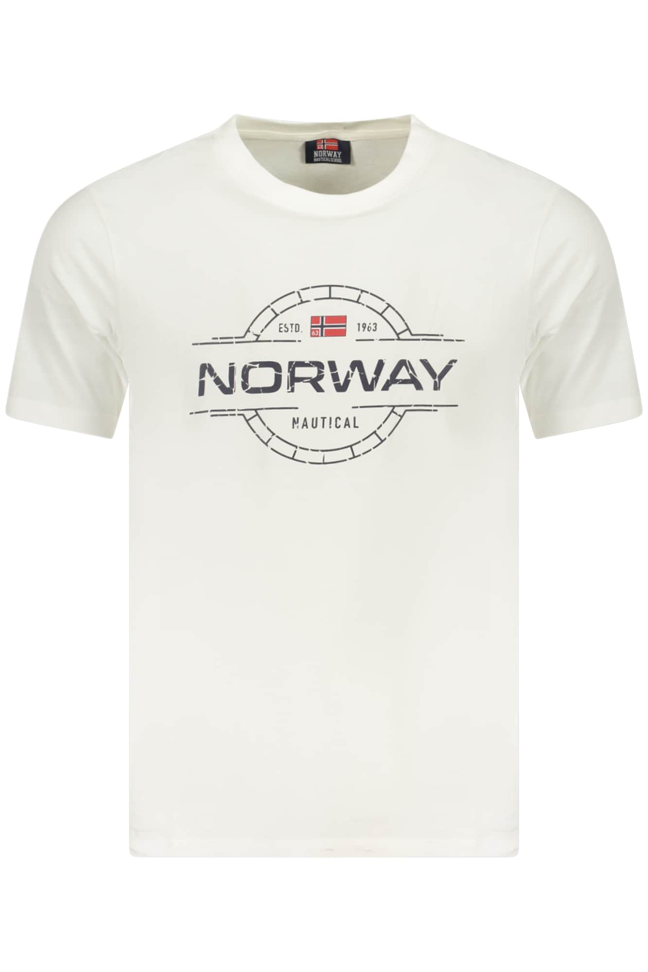 Norway 1963 hombre manga corta t-camisa blanco
