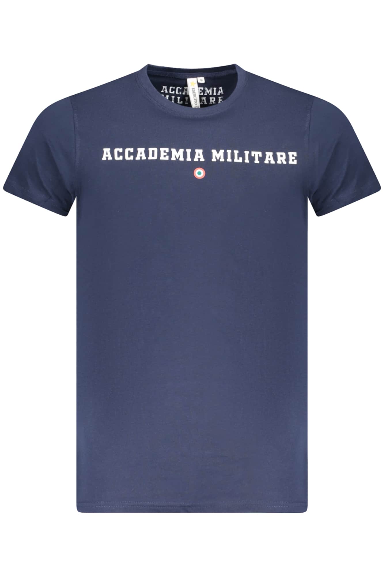 Military academy hombre manga corta t-camisa azul