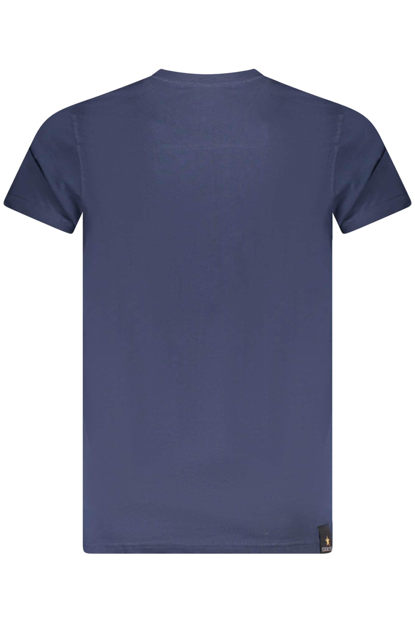 Military academy hombre manga corta t-camisa azul