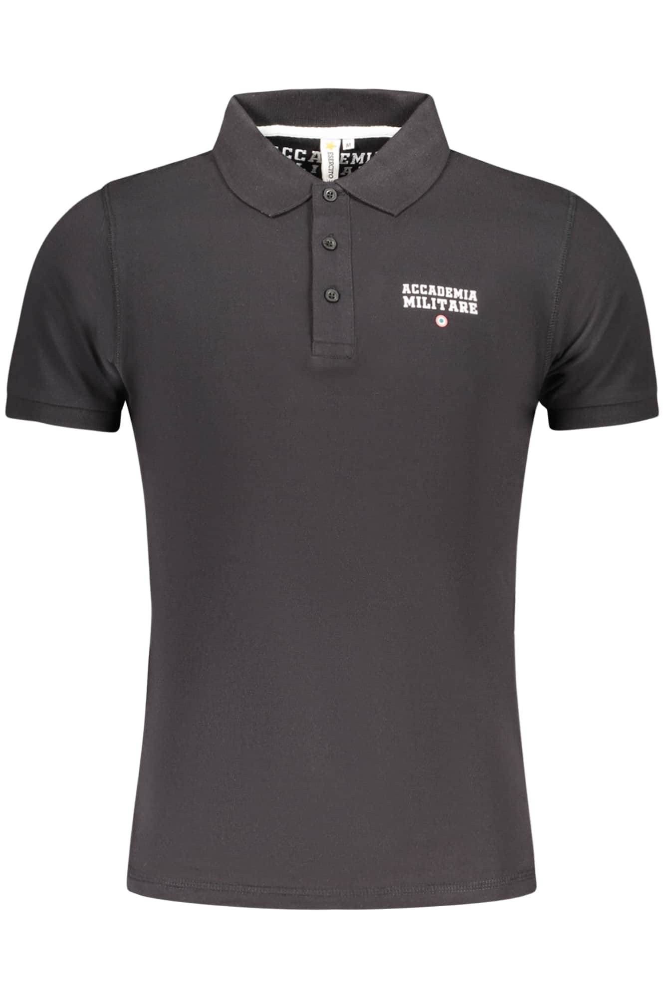 Military academy negro hombre manga corta polo