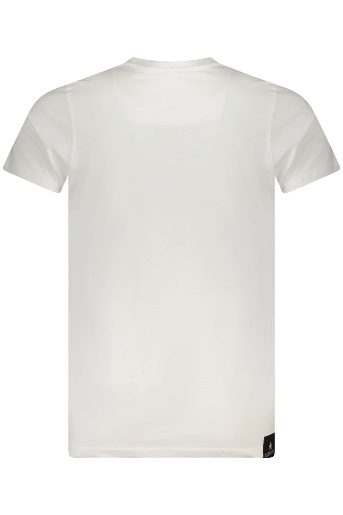 Military academy manga corta t-camisa hombre blanco