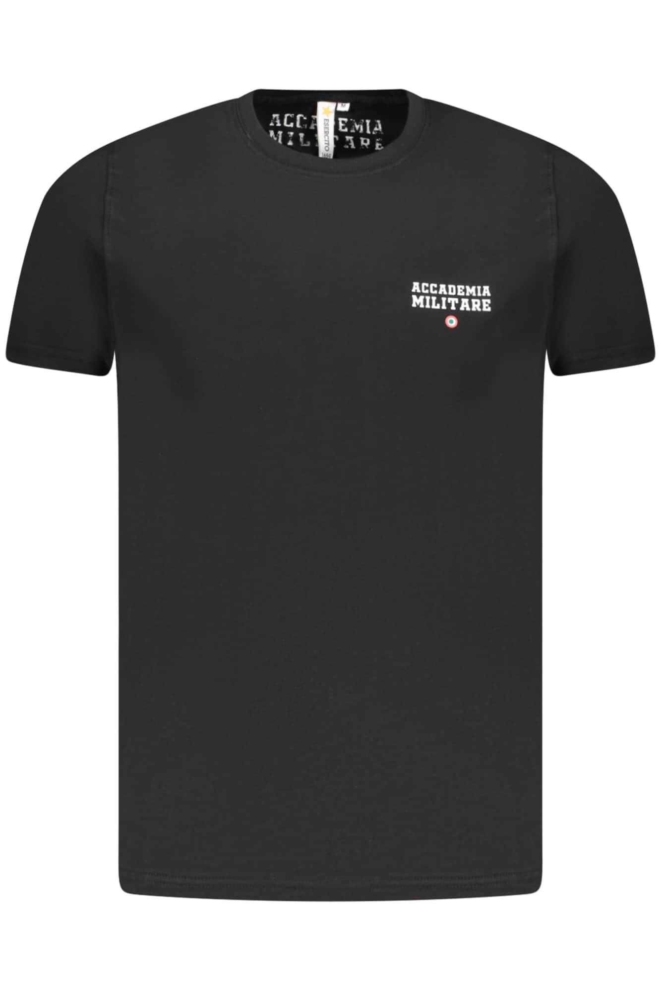 Military academy negro hombre manga corta t-camisa