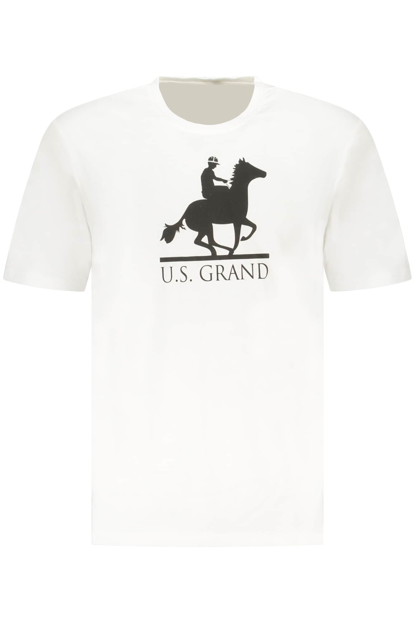 US Grand hombre manga corta t-camisa blanco