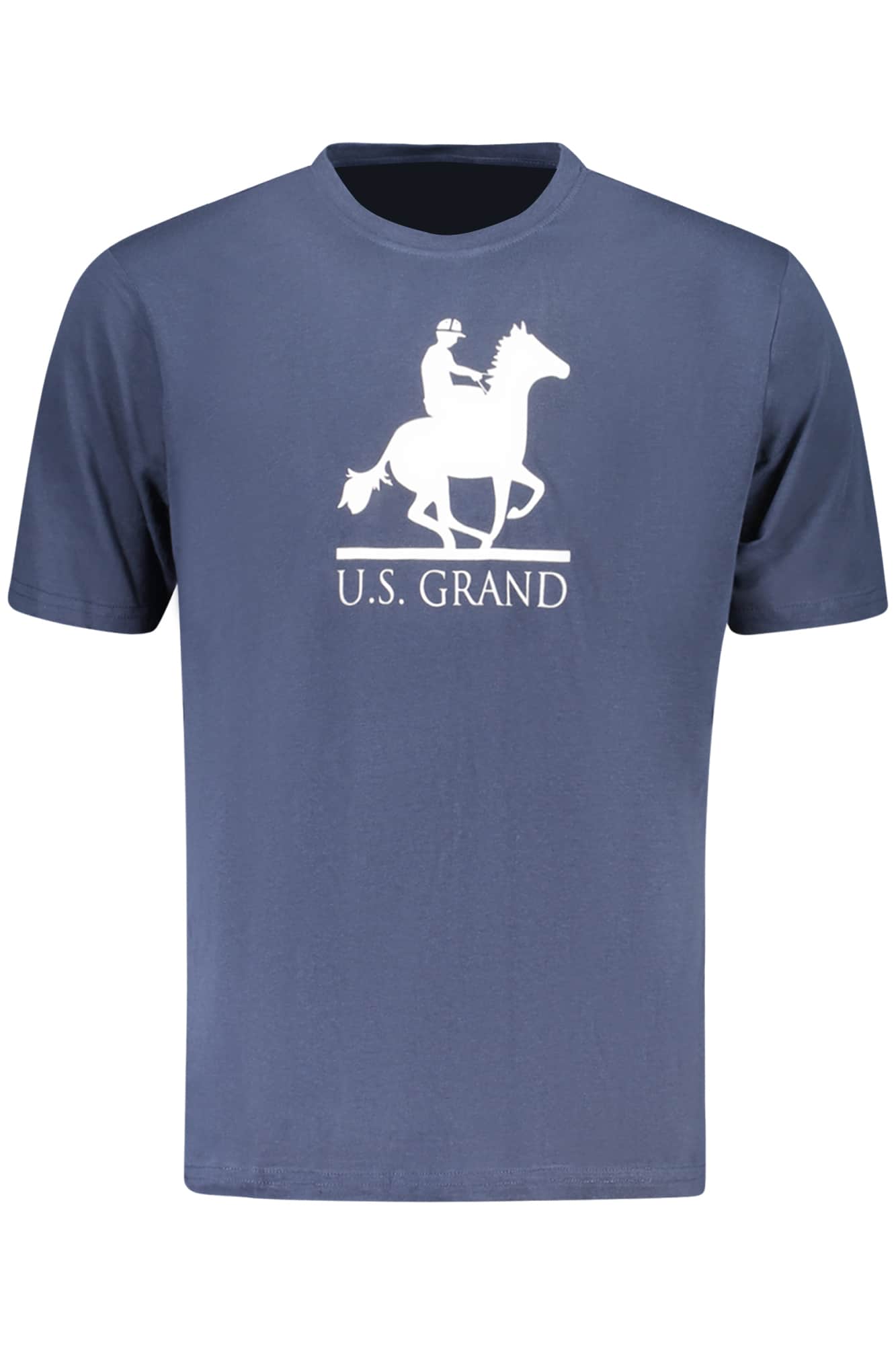 US Grand hombre manga corta t-camisa azul