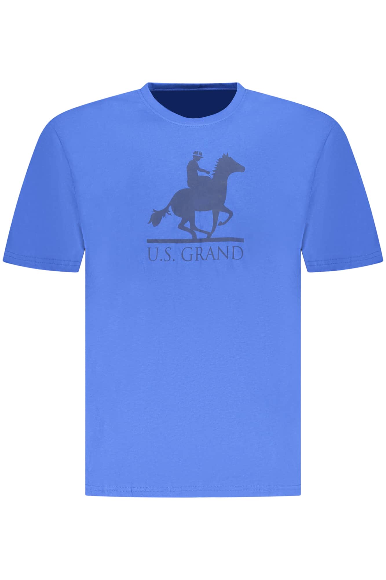 US Grand hombre manga corta t-camisa azul
