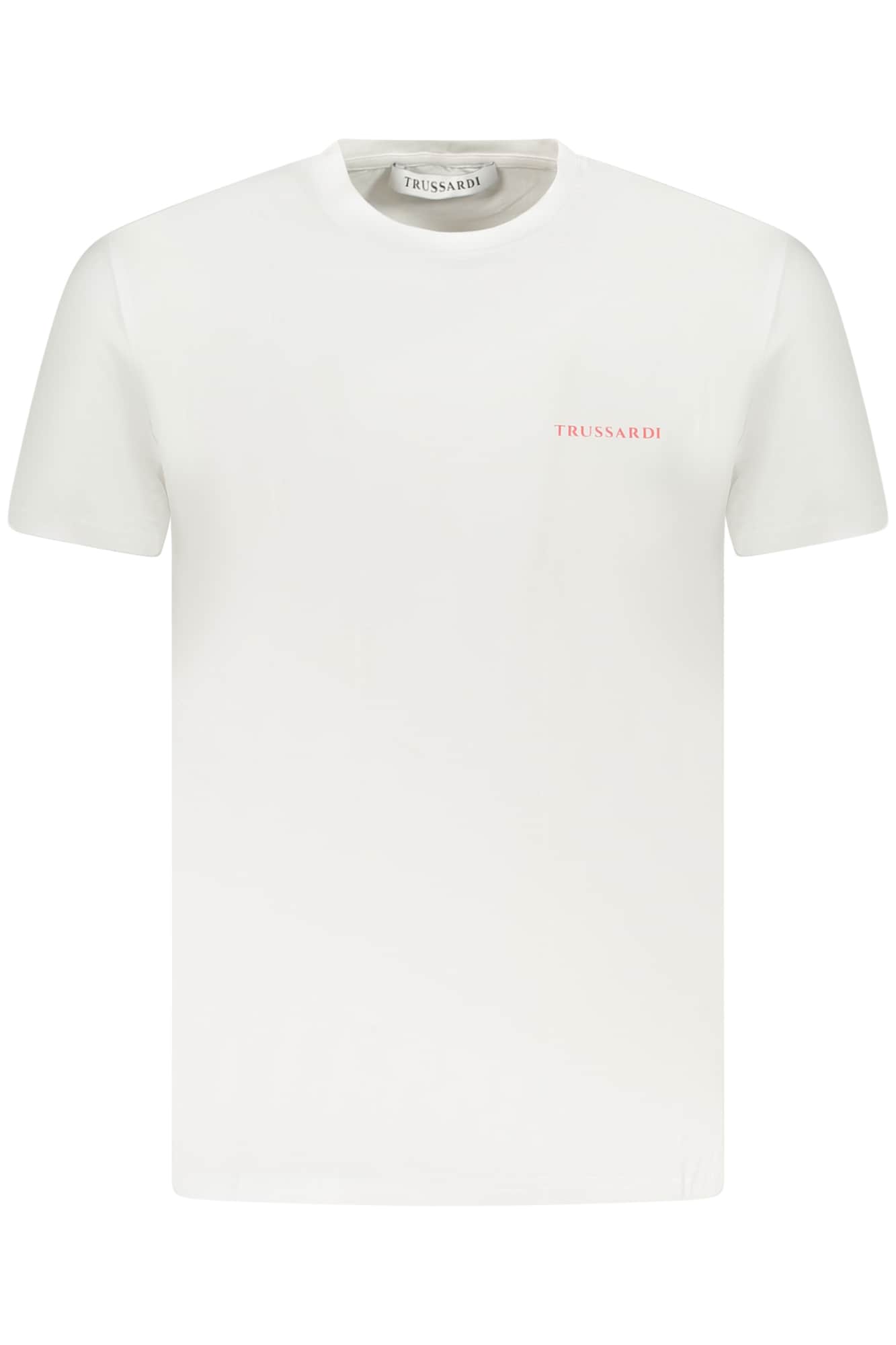 Trussardi manga corta t-camisa hombre blanco