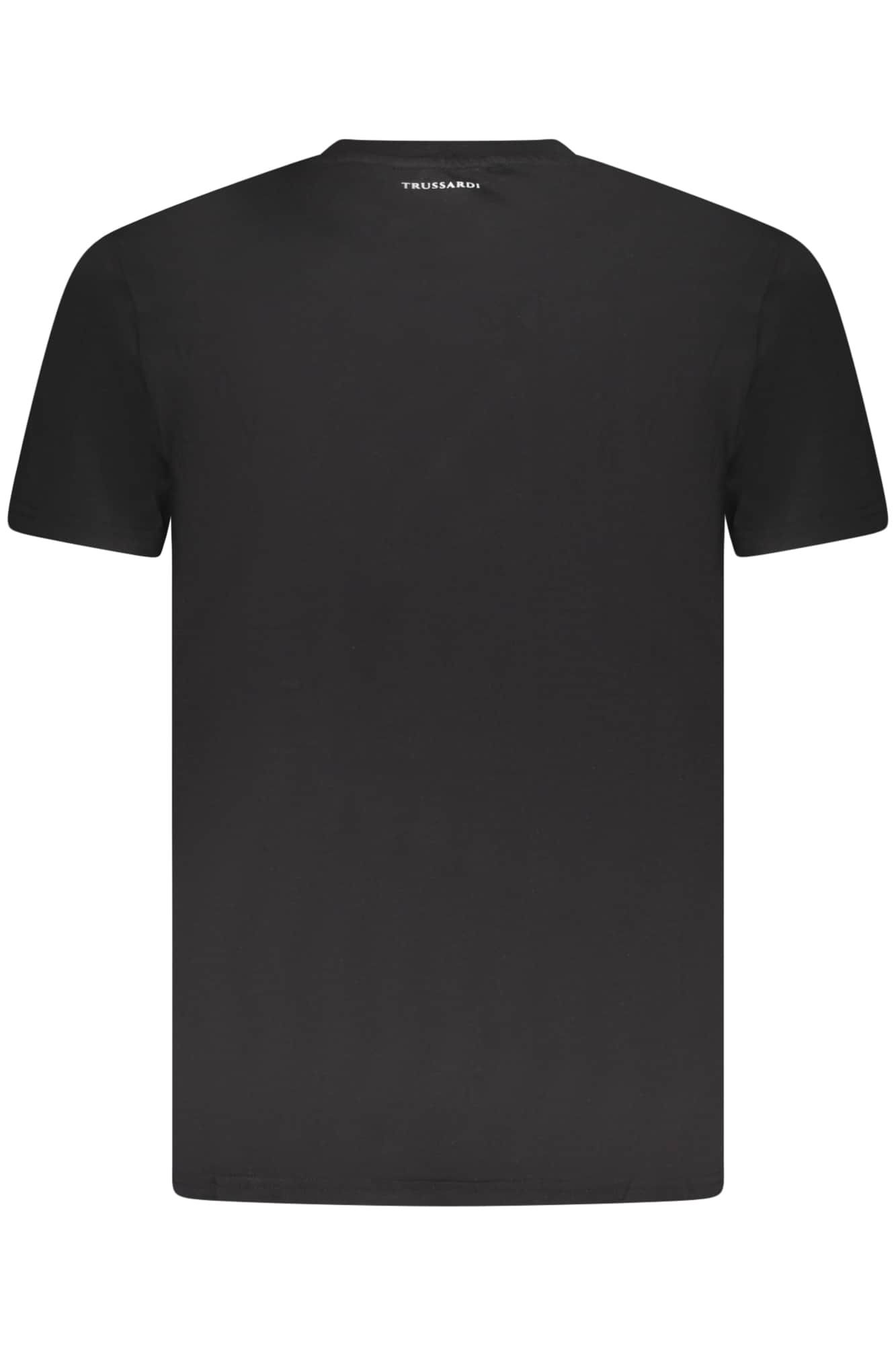 Trussardi manga corta t-camisa hombre negro