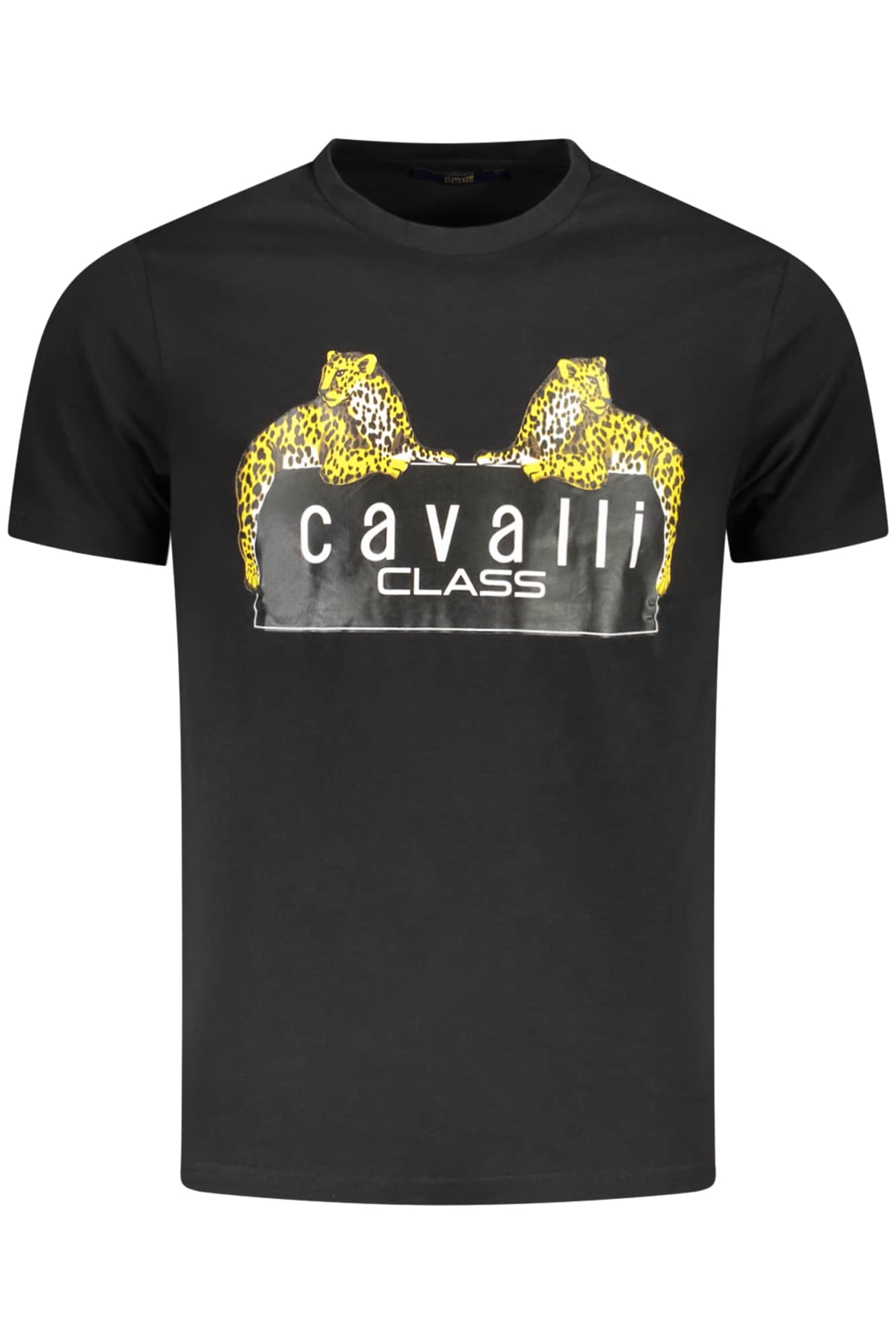 Cavalli Class manga corta t-camisa hombre negro