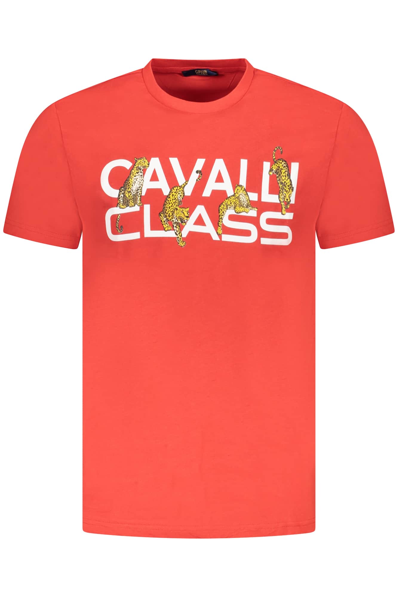 Cavalli Class manga corta t-camisa hombre rojo