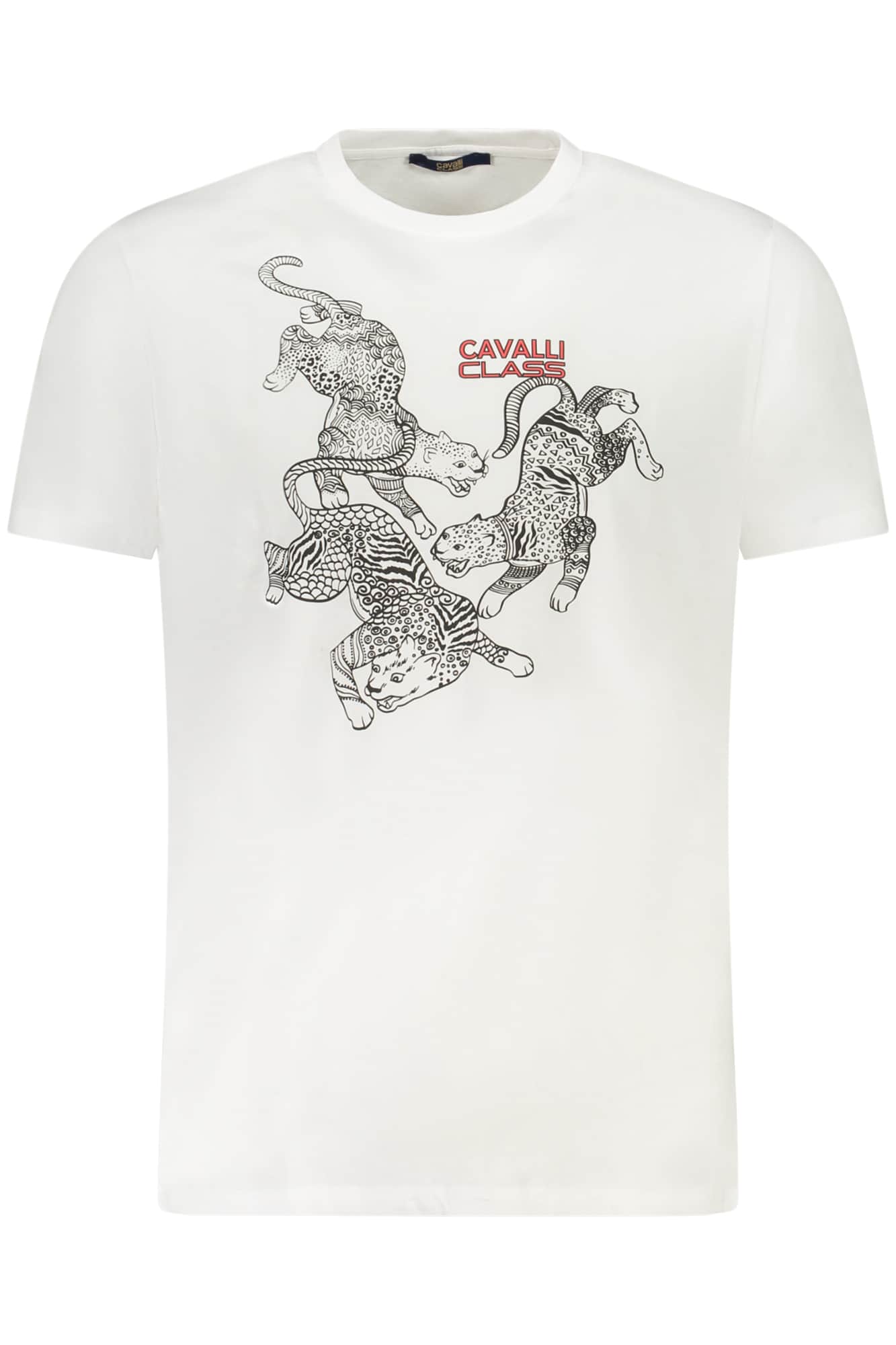 Cavalli Class manga corta t-camisa hombre blanco