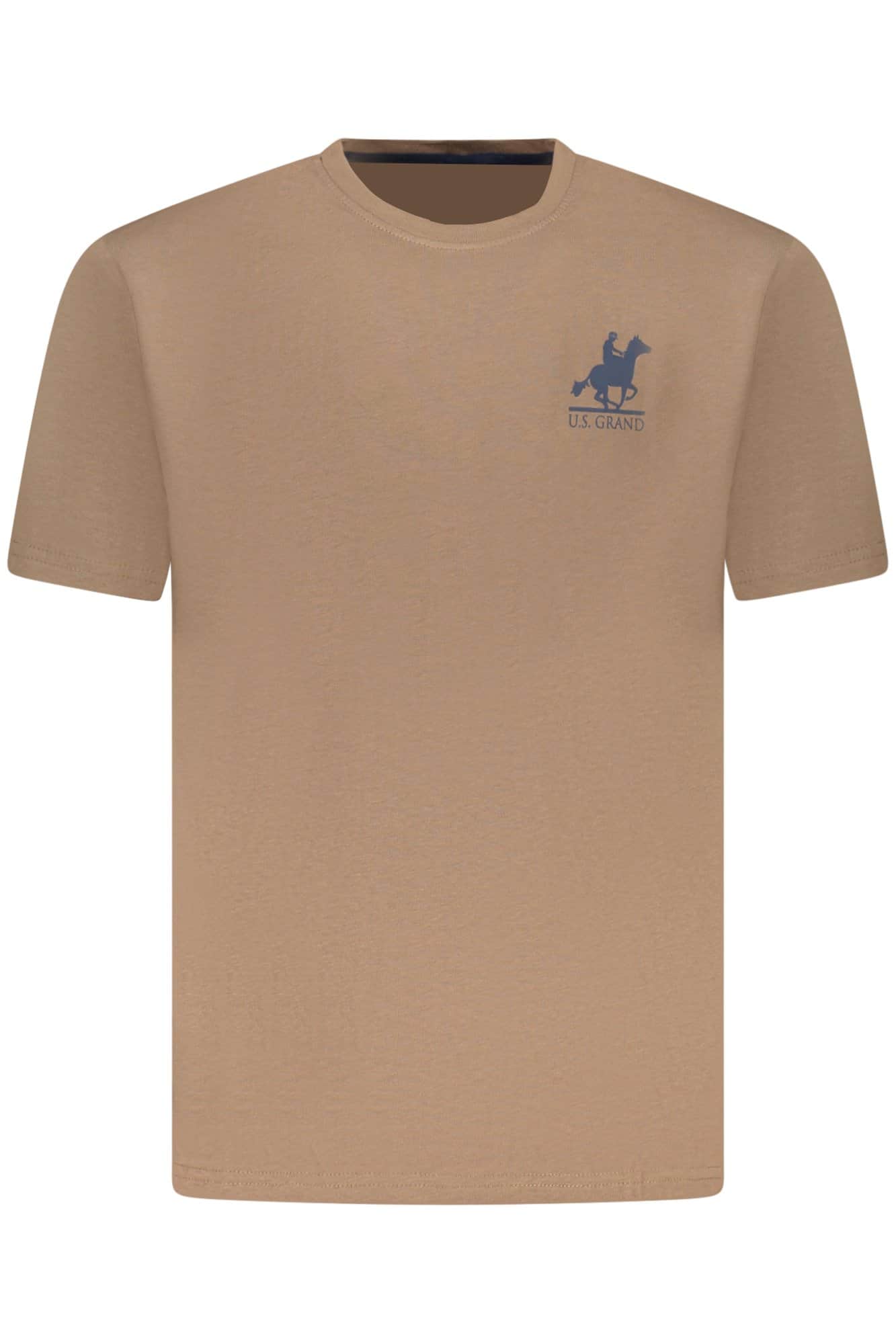 US Grand hombre manga corta t-camisa marrón