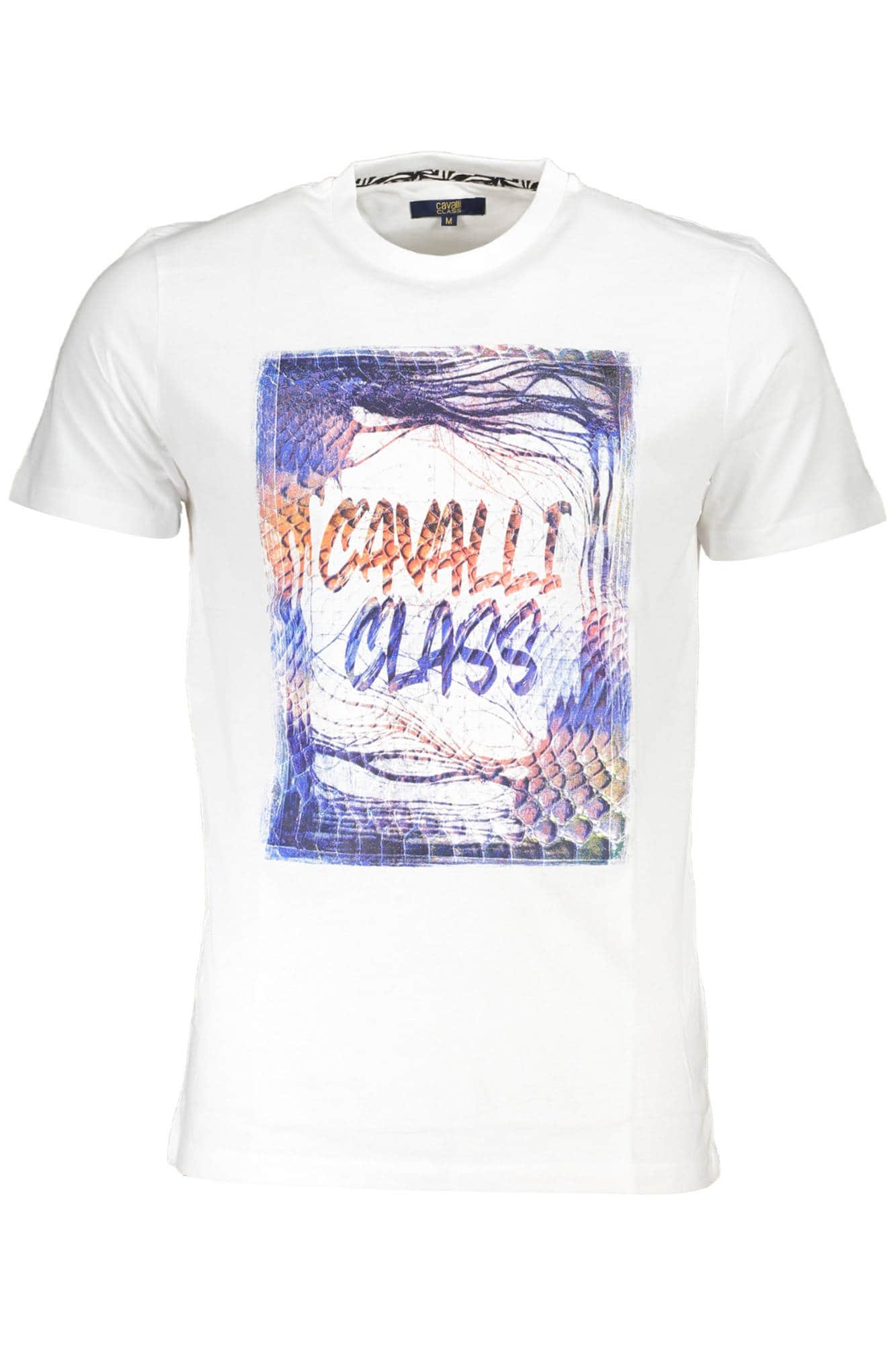 Cavalli Class manga corta t-camisa hombre blanco