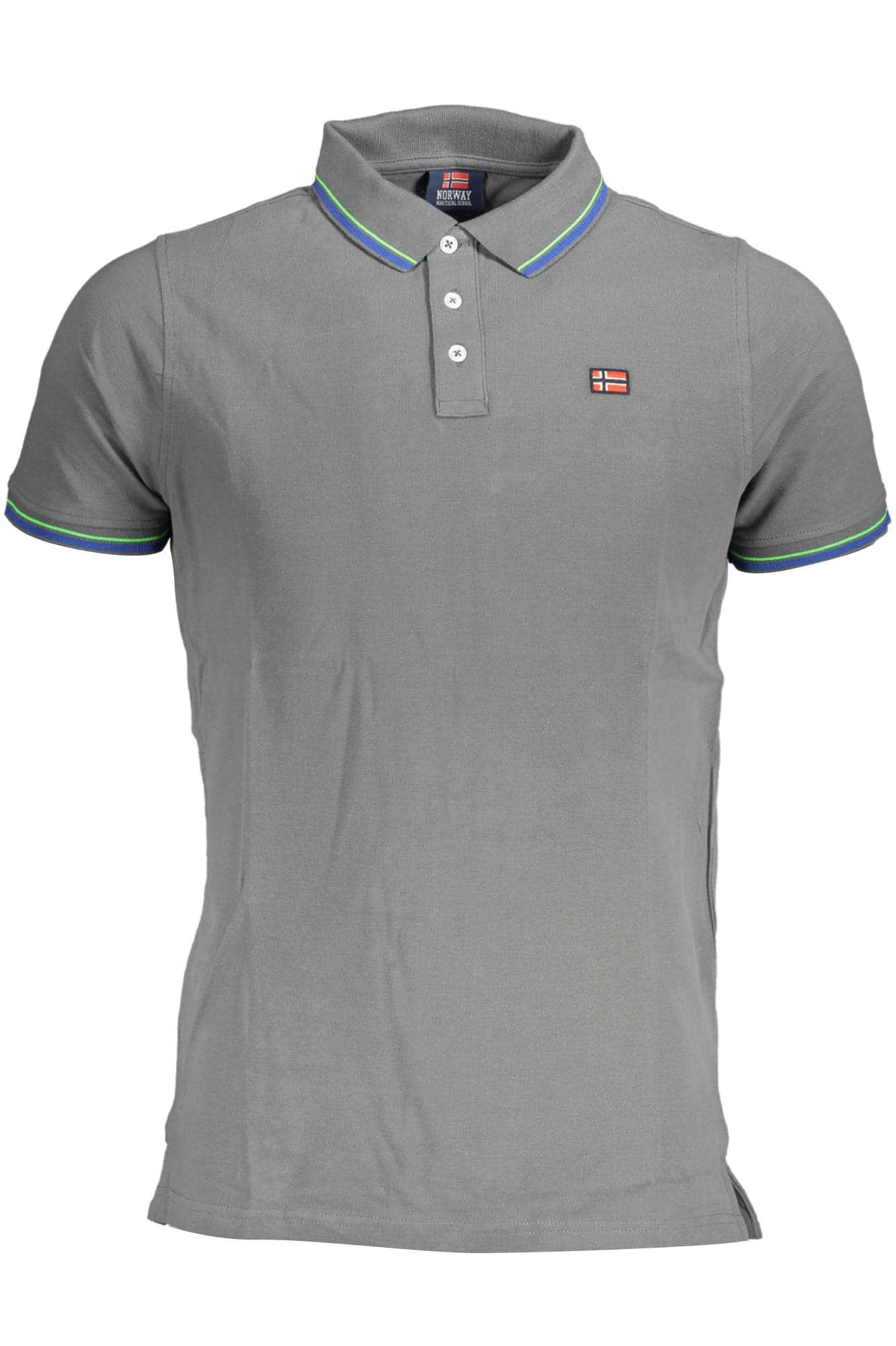 Norway 1963 hombre manga corta polo gris