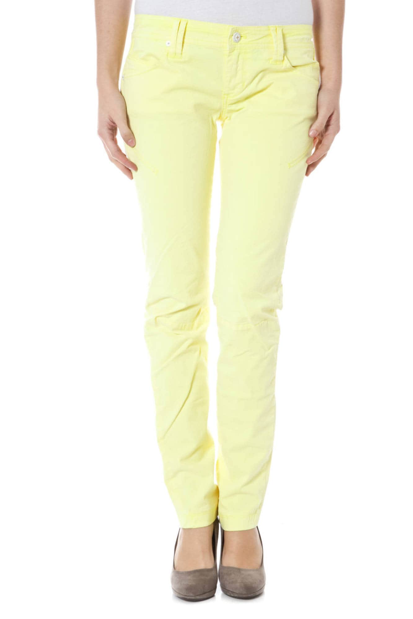 Zuelements amarillo mujer pantalón