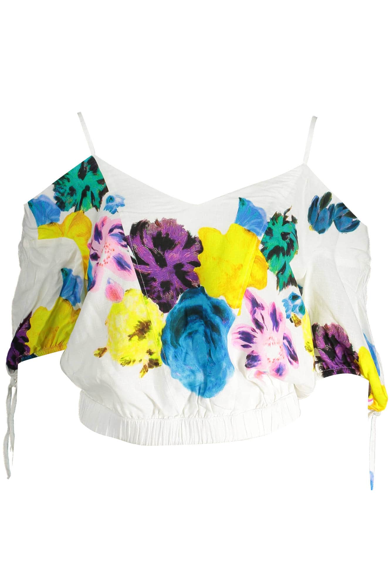 Desigual manga corta t-camisa mujer blanco