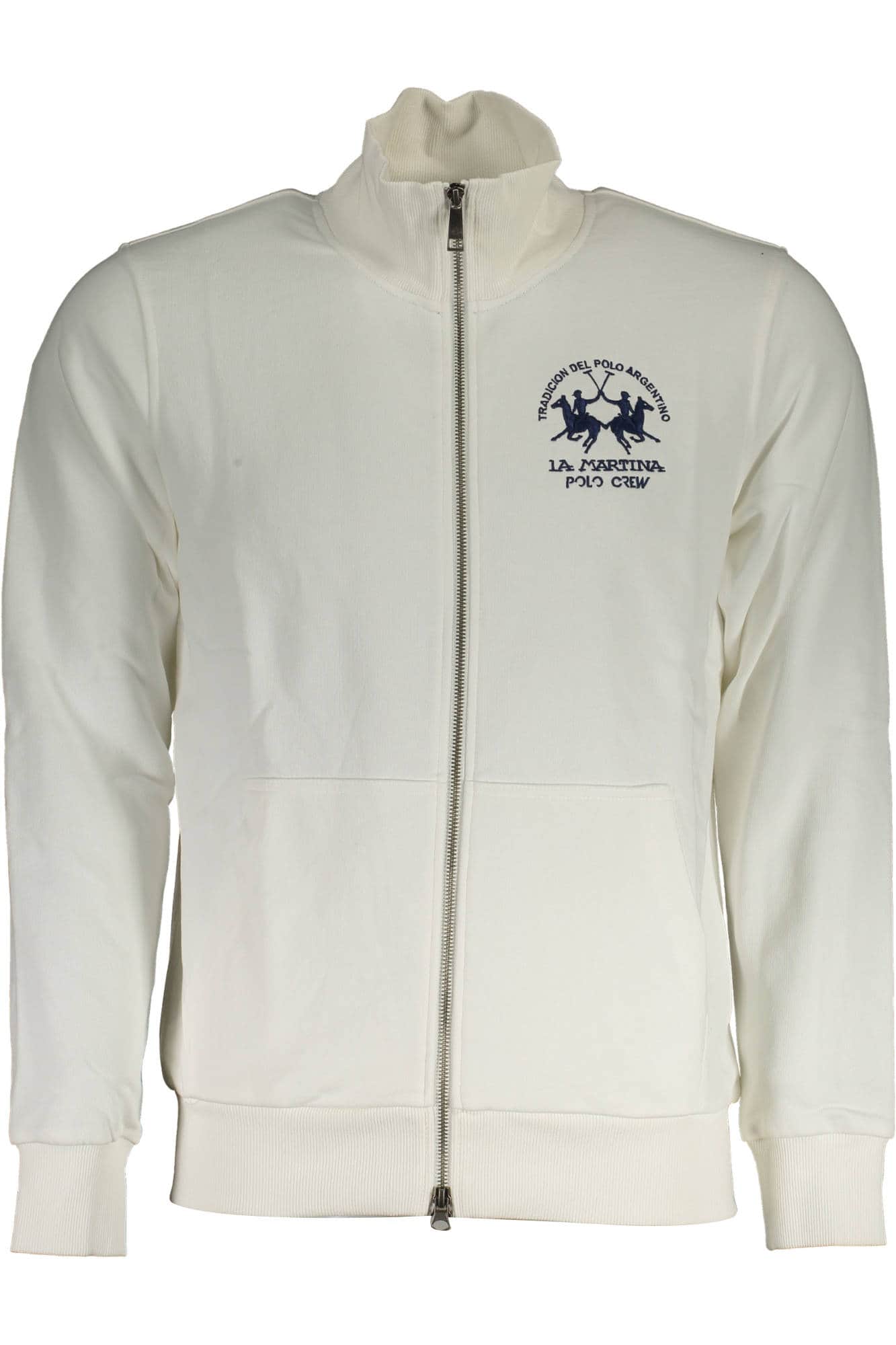 La Martina hombre blanco con cremallera sudadera