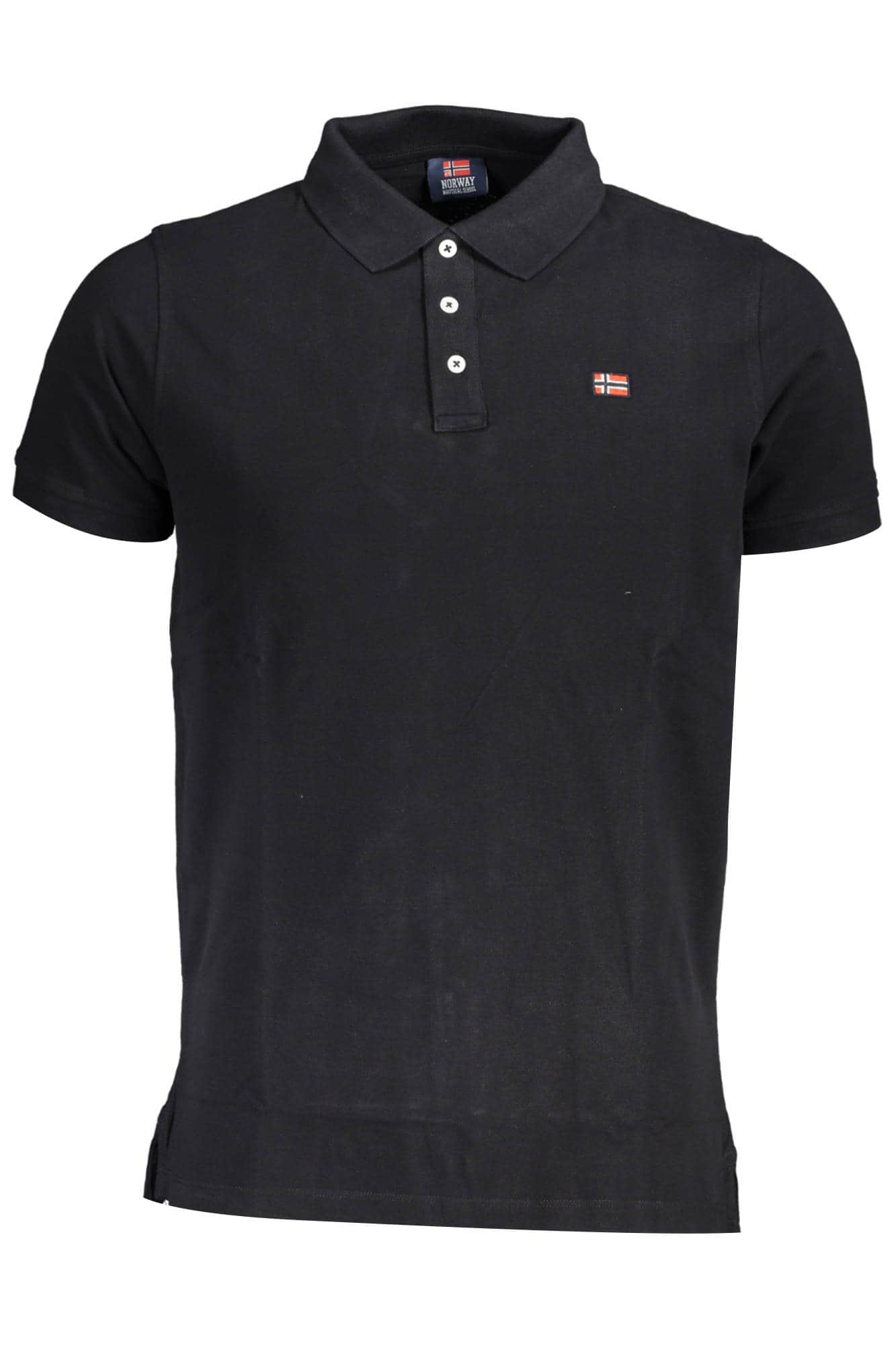 Norway 1963 hombre manga corta polo negro