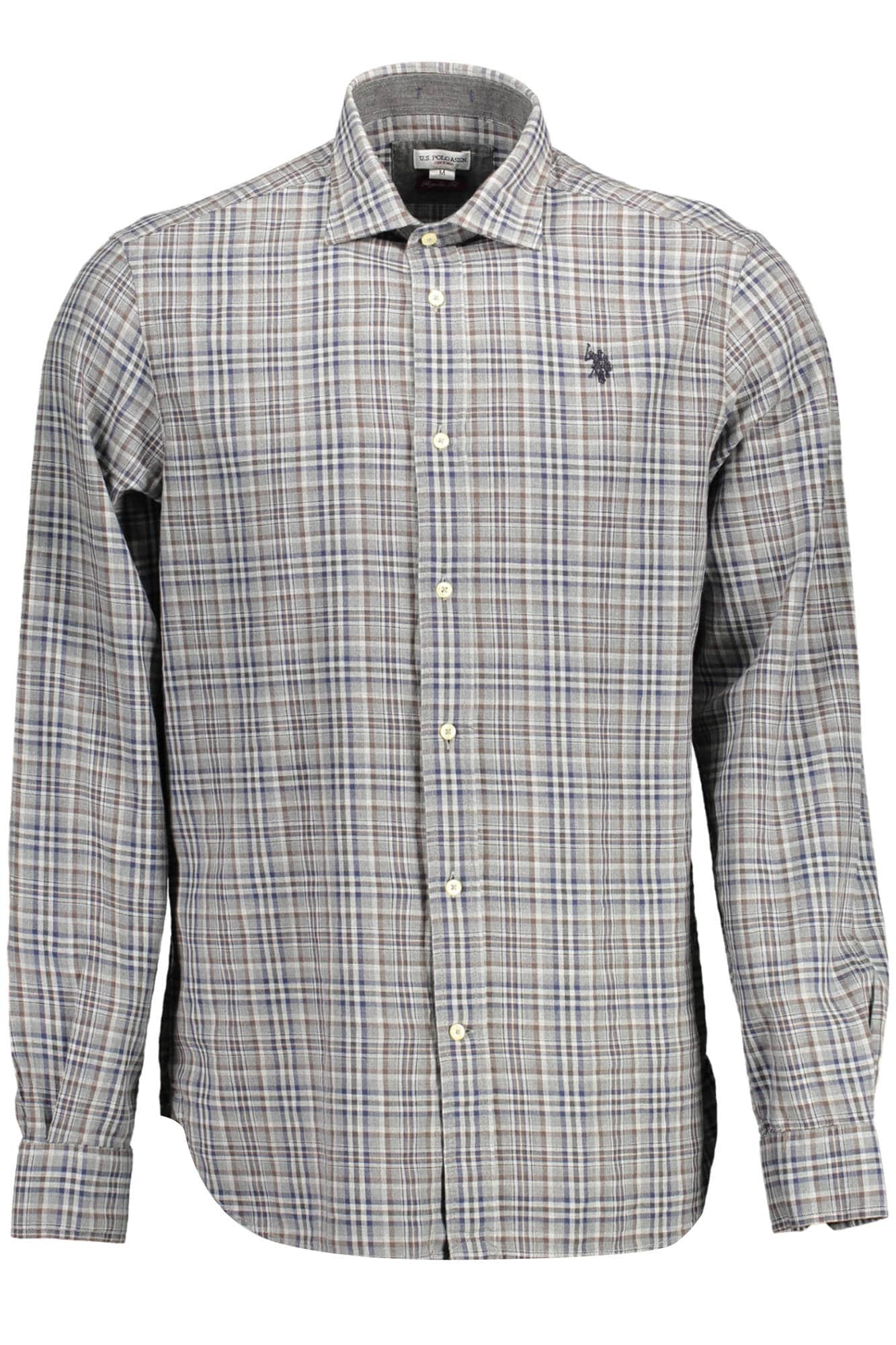US Polo Assn. hombre manga larga camisa, gris