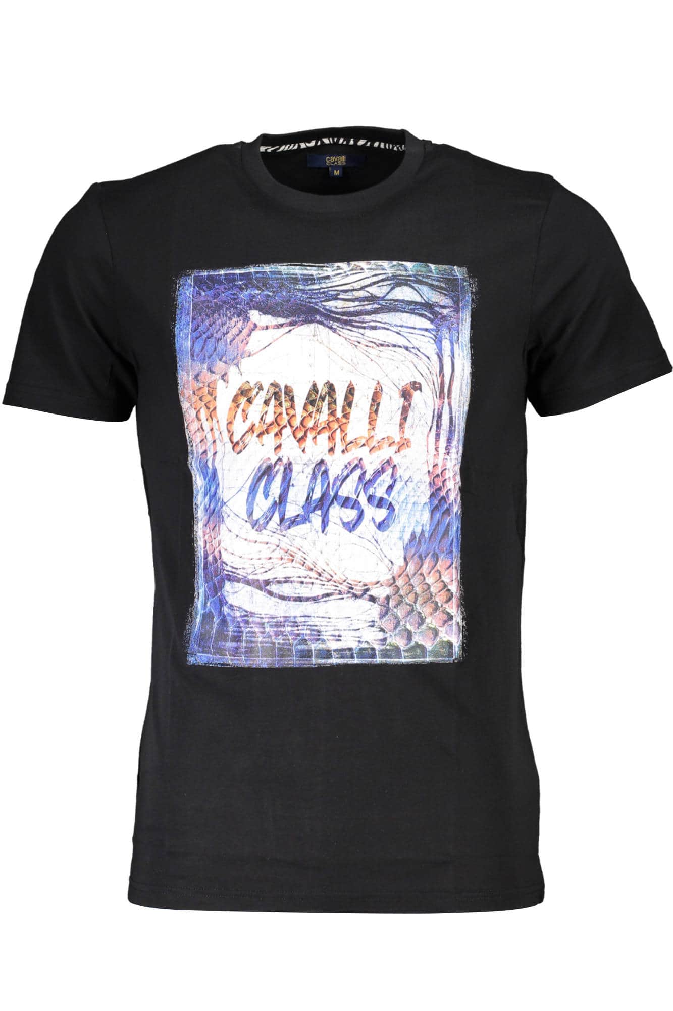 Cavalli Class manga corta t-camisa hombre negro