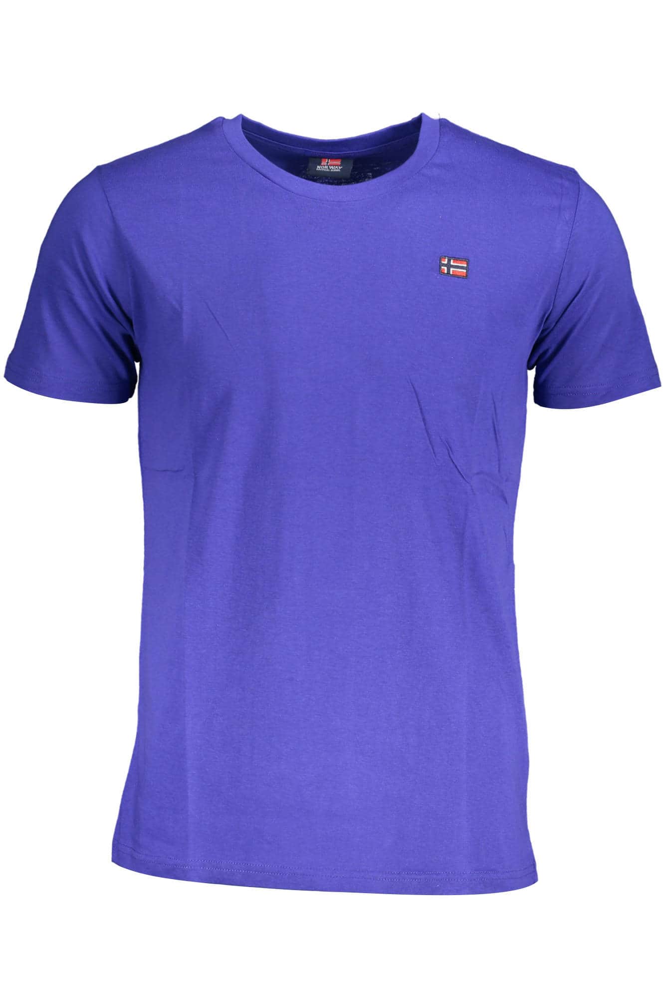 Norway 1963 hombre manga corta t-camisa azul