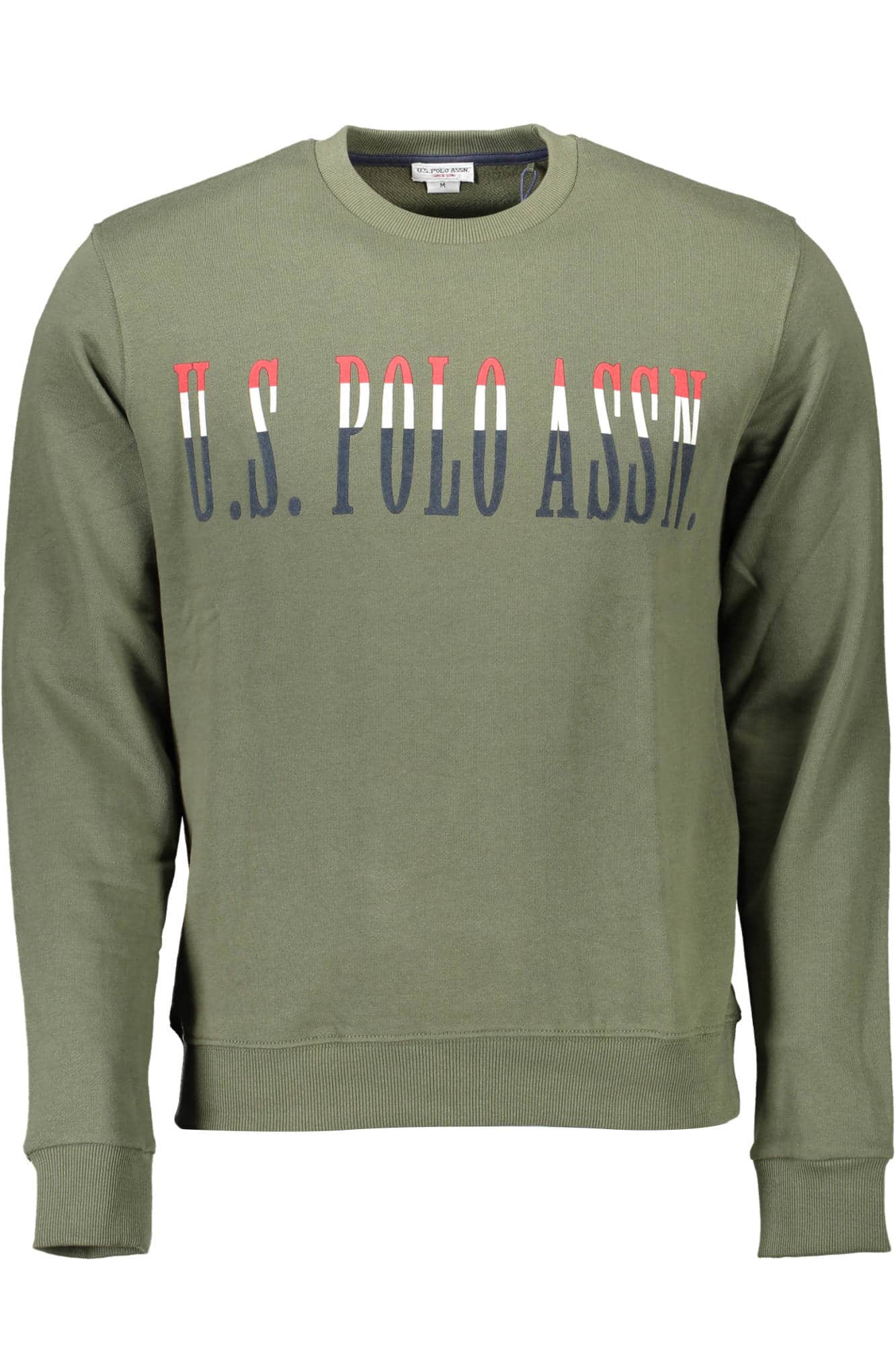 US Polo Assn. hombre verde con cremallera sudadera