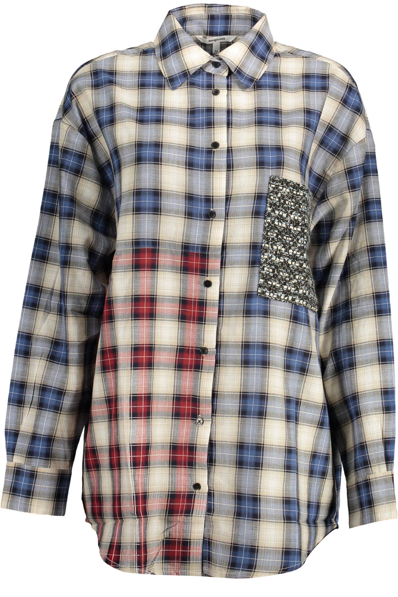 Desigual manga larga camisa mujer azul