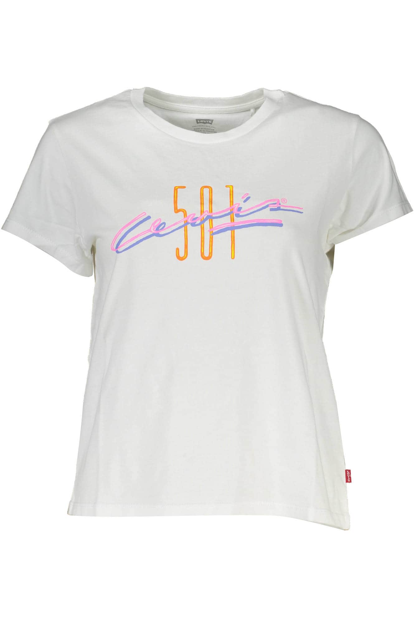 Levi's manga corta t-camisa mujer blanco