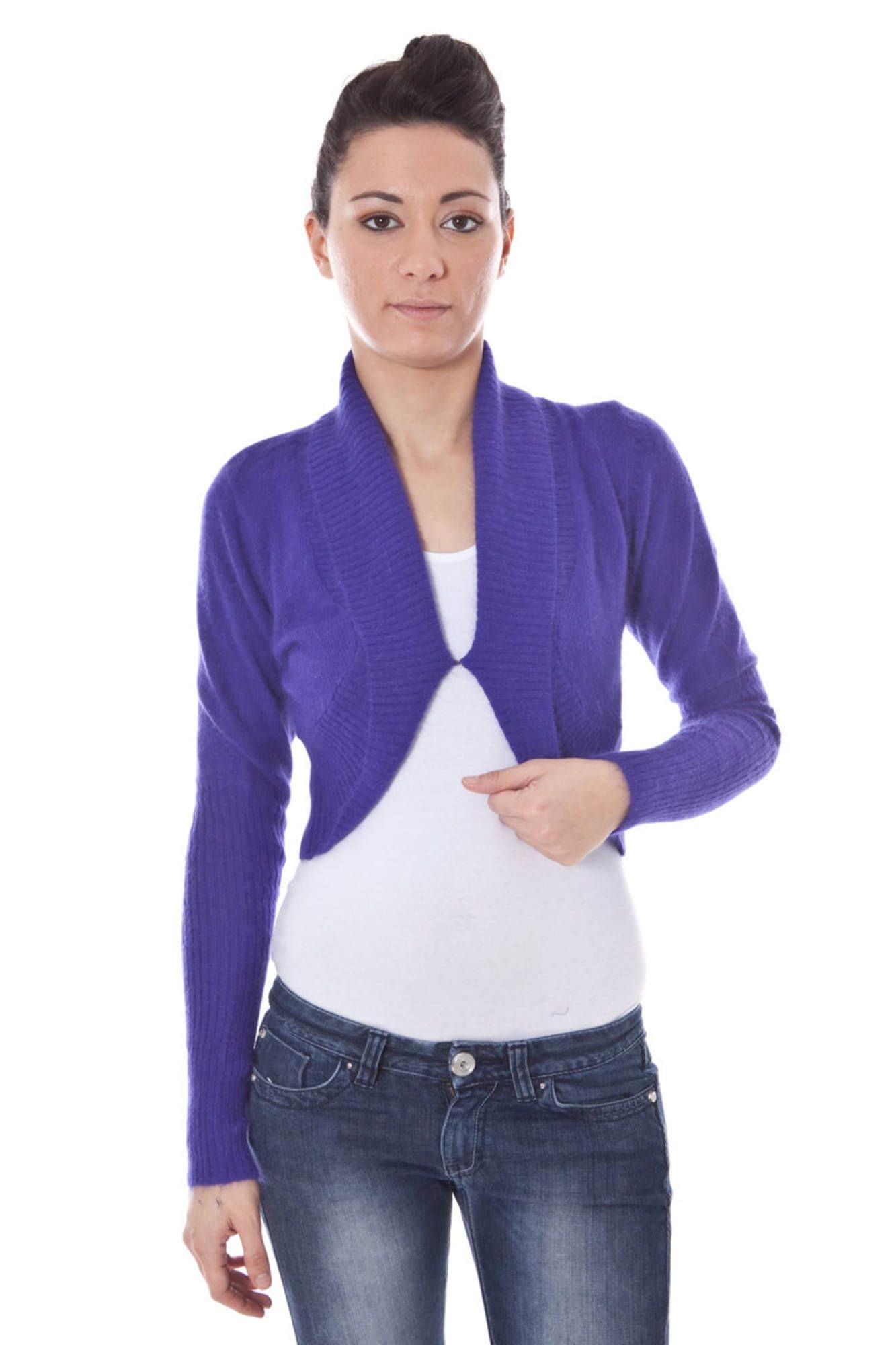 Datch bolero manga larga morado mujer