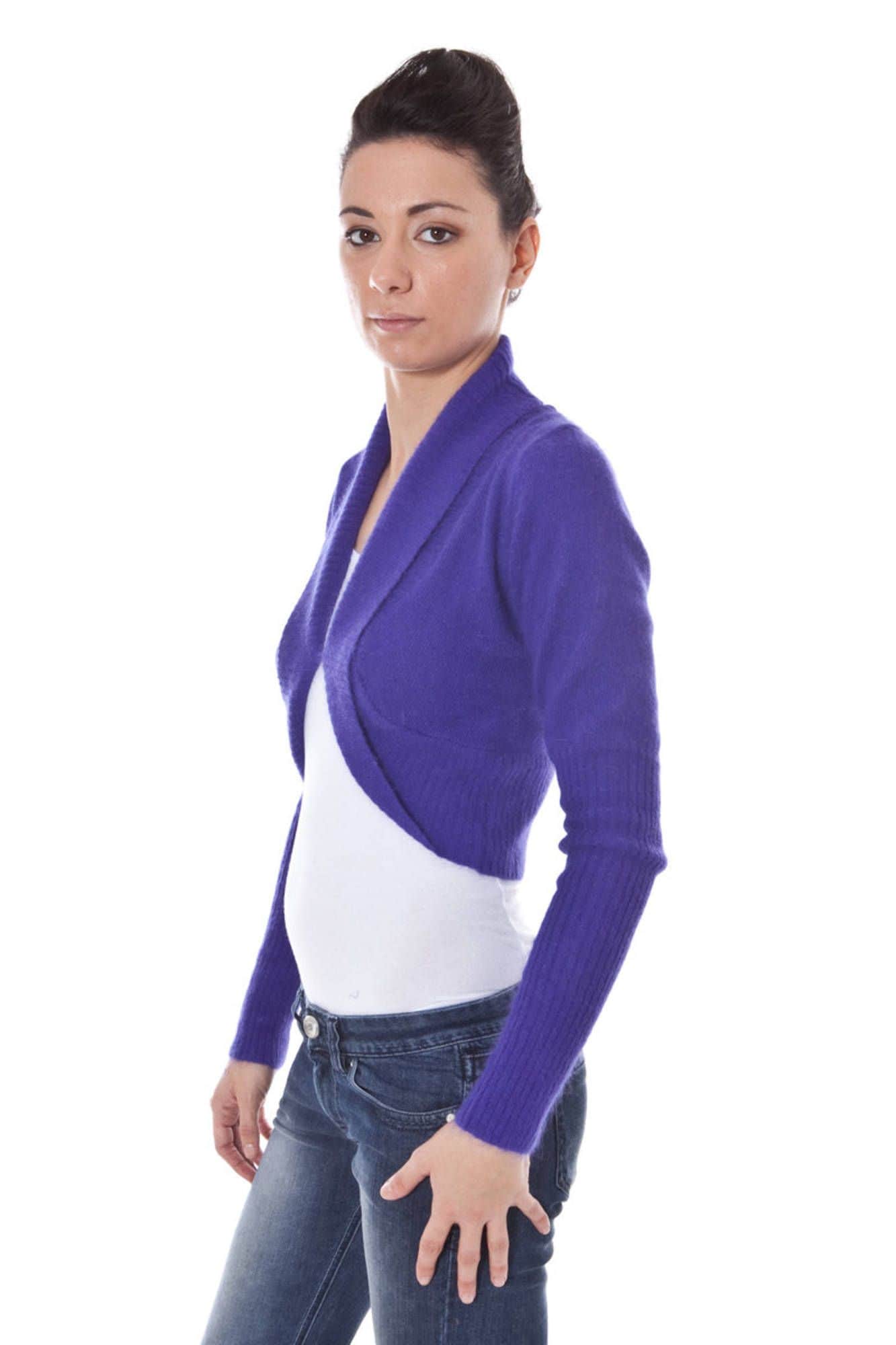 Datch bolero manga larga morado mujer