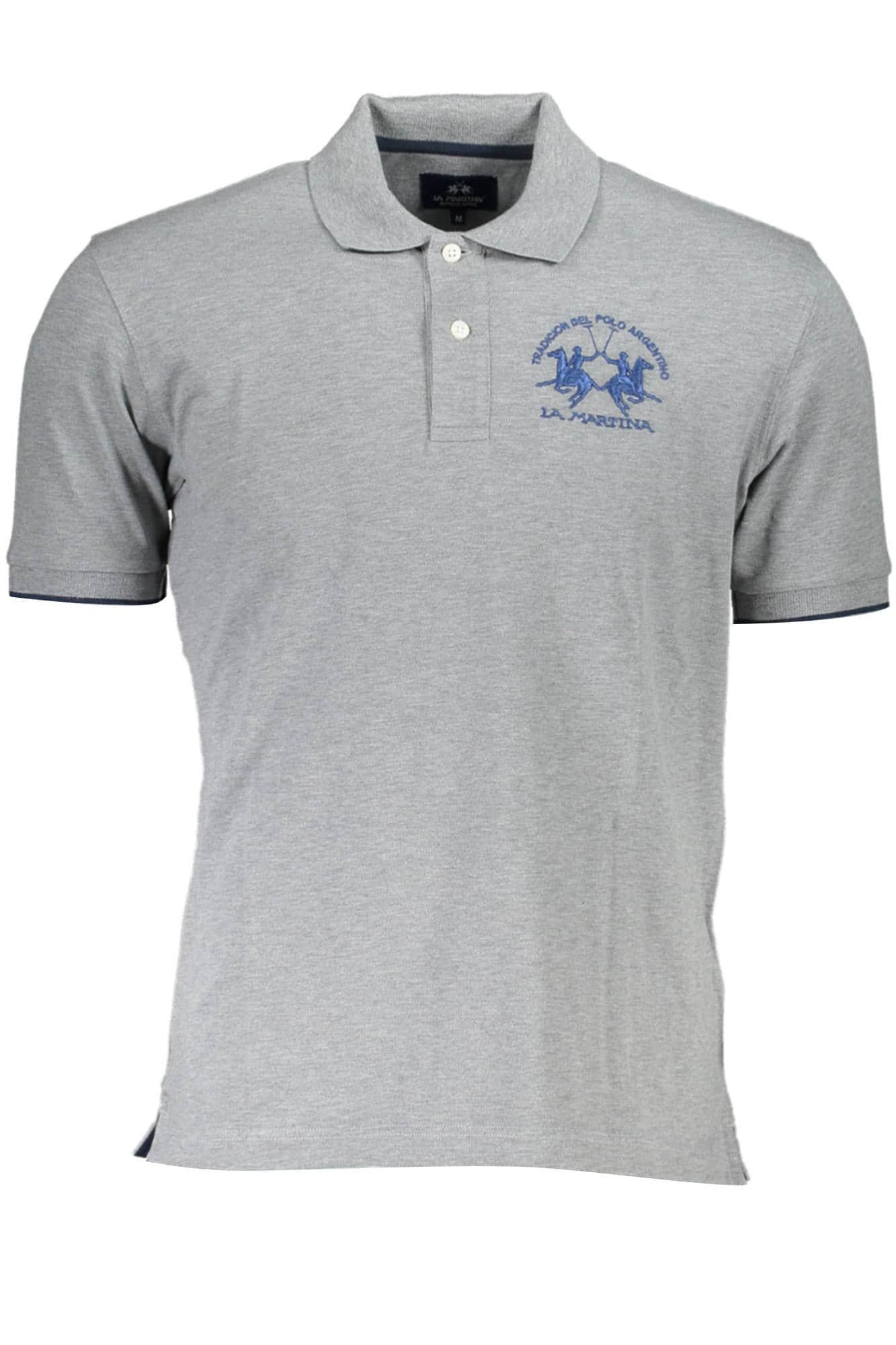 La Martina hombre manga corta polo gris