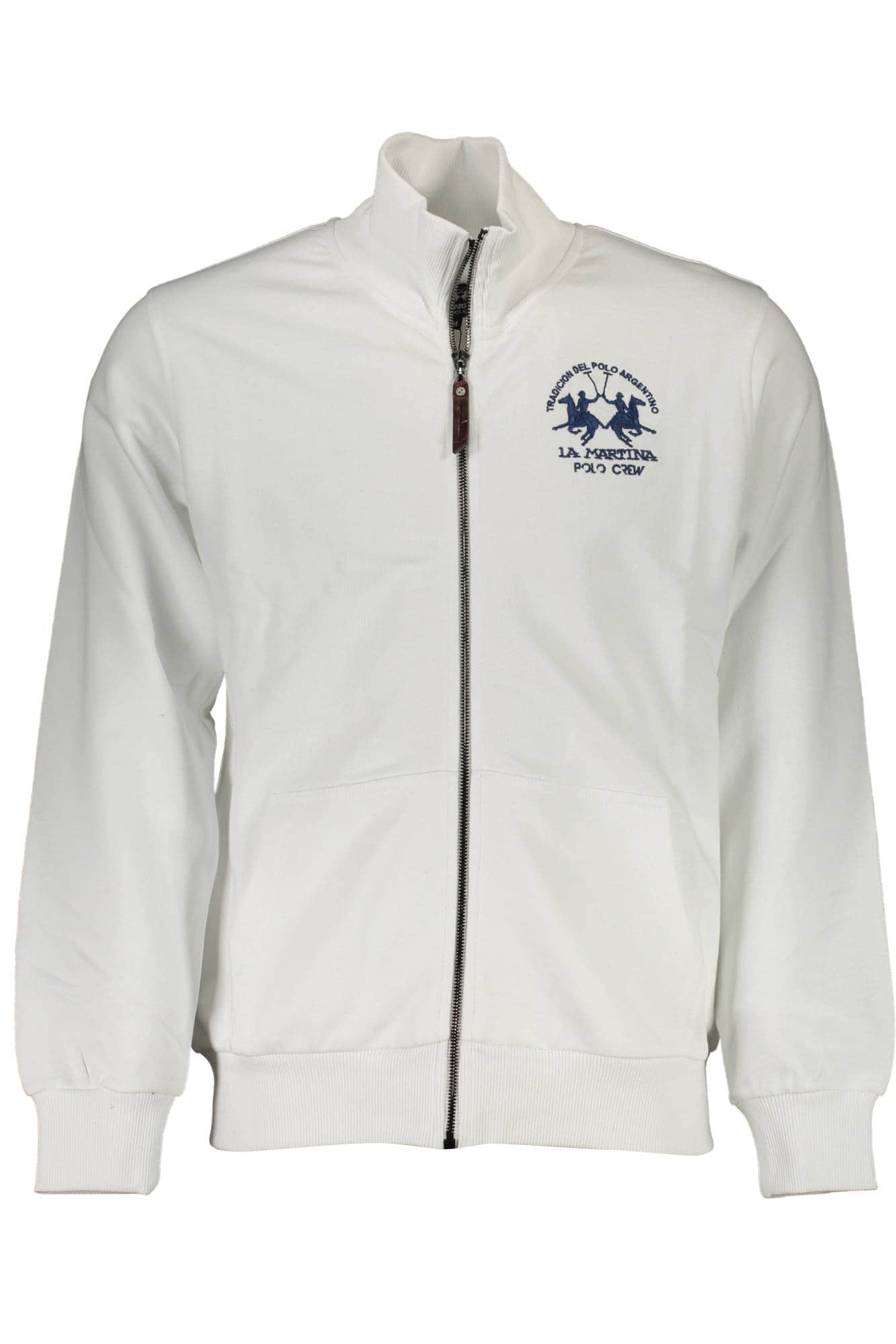 La Martina hombre blanco con cremallera sudadera