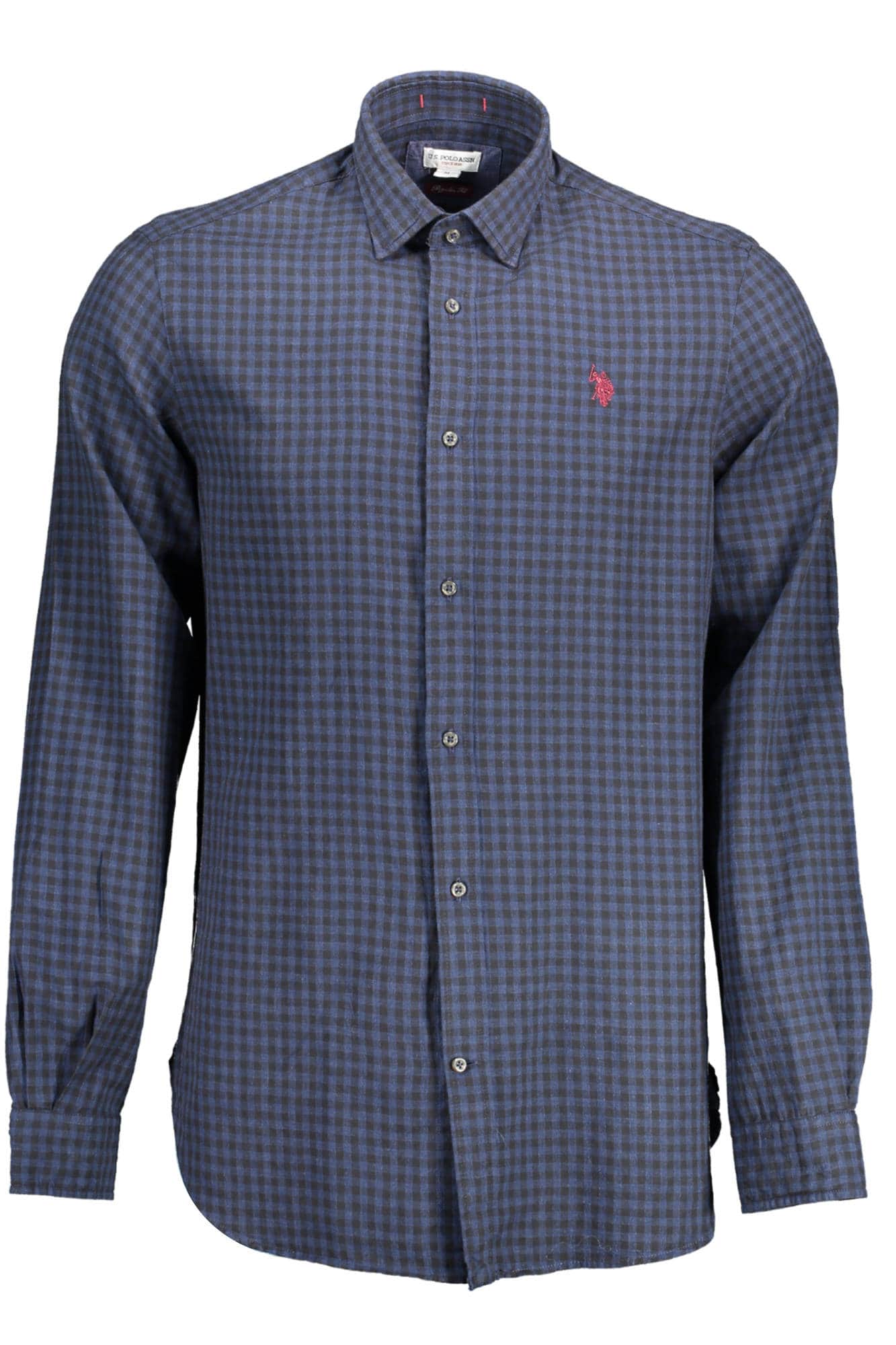 US Polo Assn. hombre azul manga larga camisa