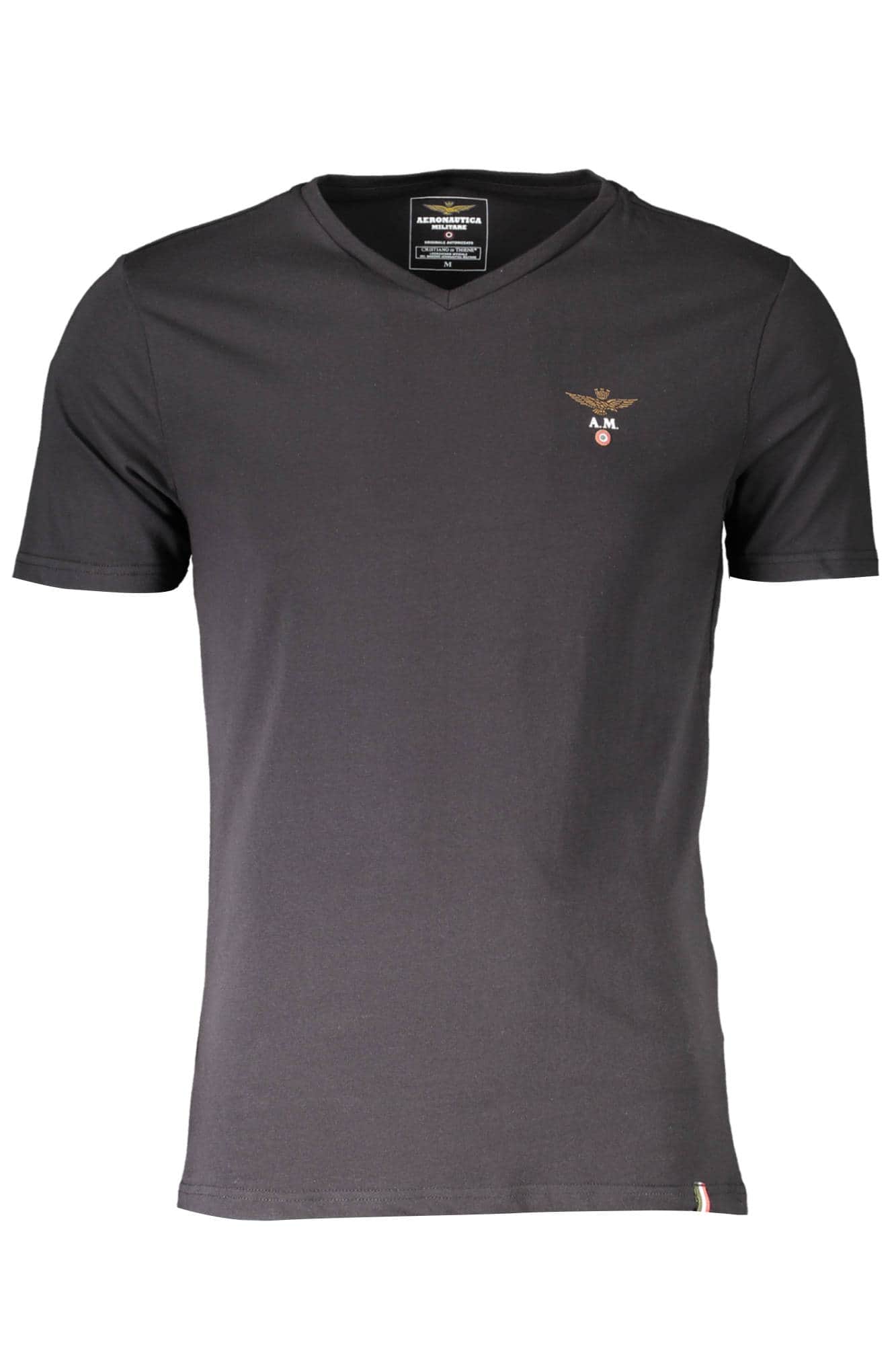 Aeronautica Militare negro hombre outerwear t-camisa