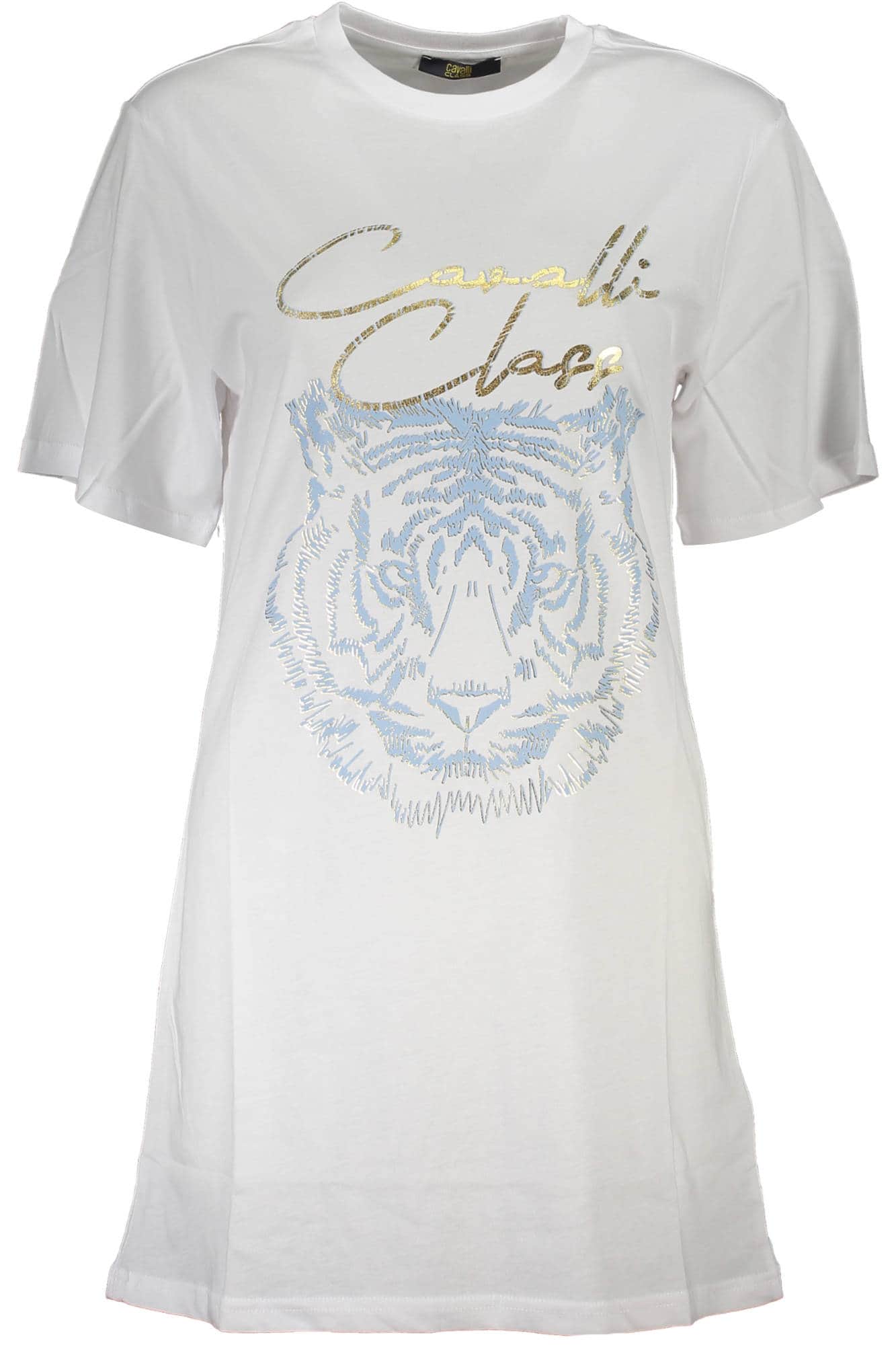 Cavalli Class manga corta t-camisa mujer blanco