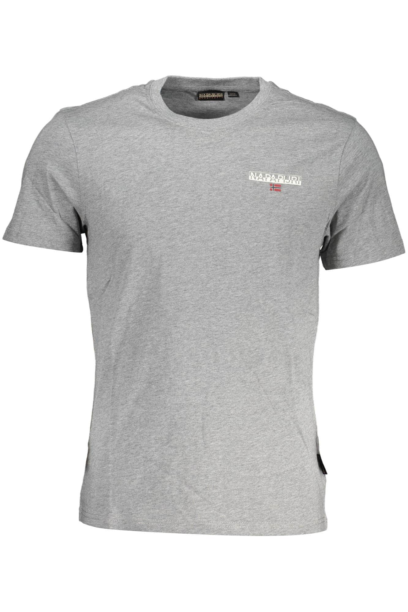 Napapijri manga corta t-camisa hombre gris