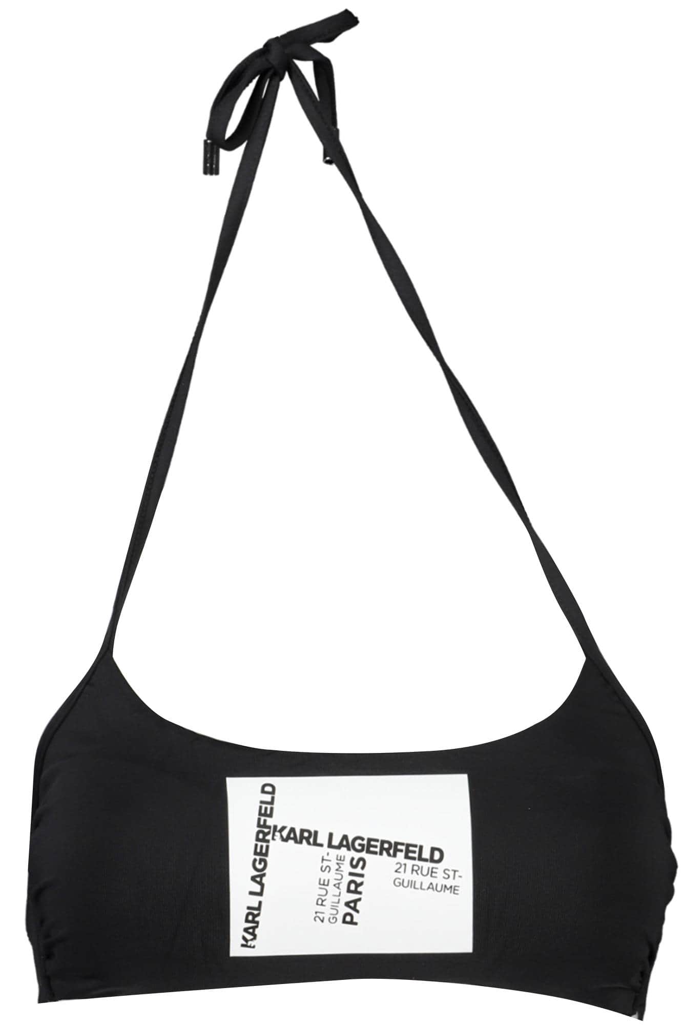 Karl Lagerfeld ropa de baño top de bikini mujer negro
