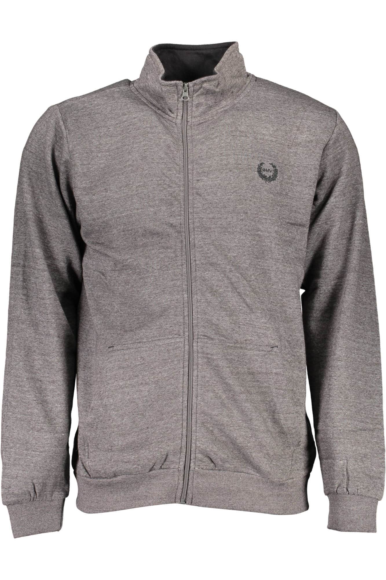 Gian Marco Venturi hombre con cremallera sudadera gris