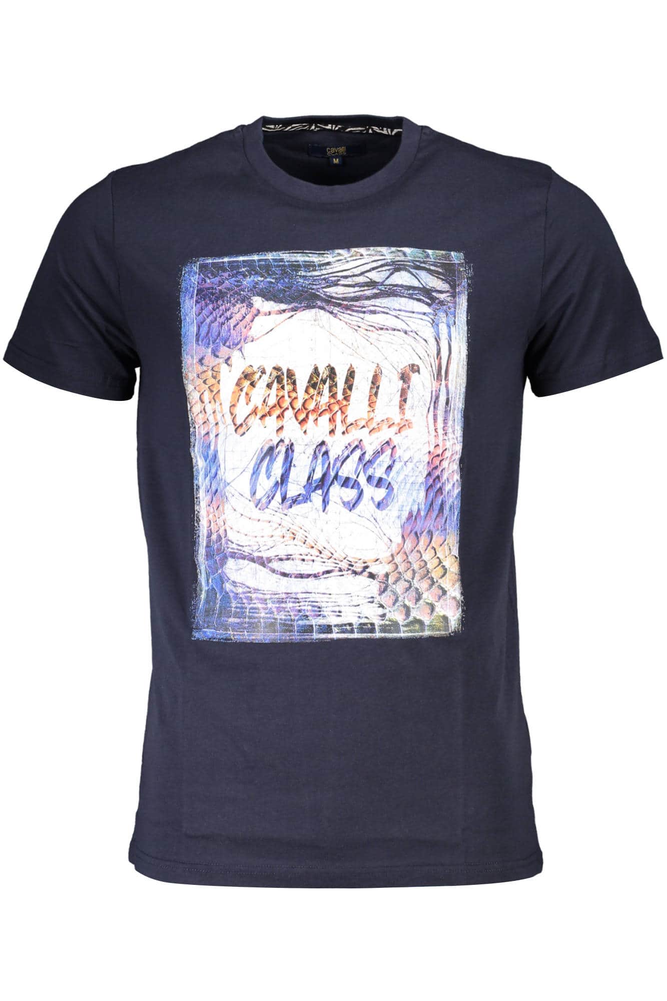 Cavalli Class manga corta t-camisa hombre azul