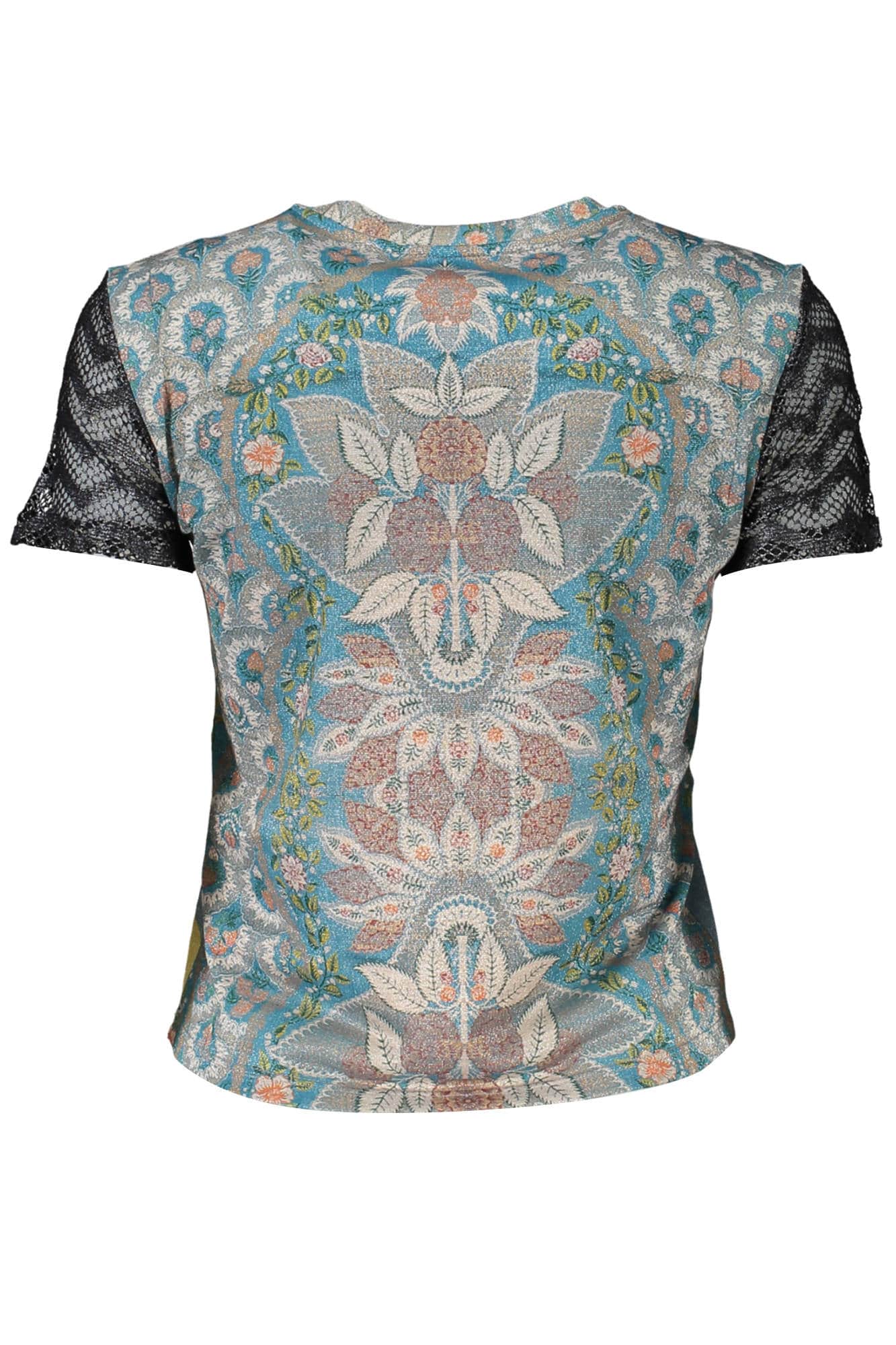 Desigual manga corta t-camisa mujer azul