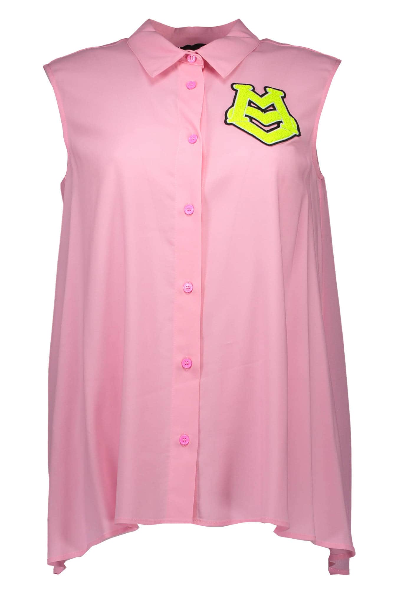 Love Moschino sin mangas camisa mujer rosa