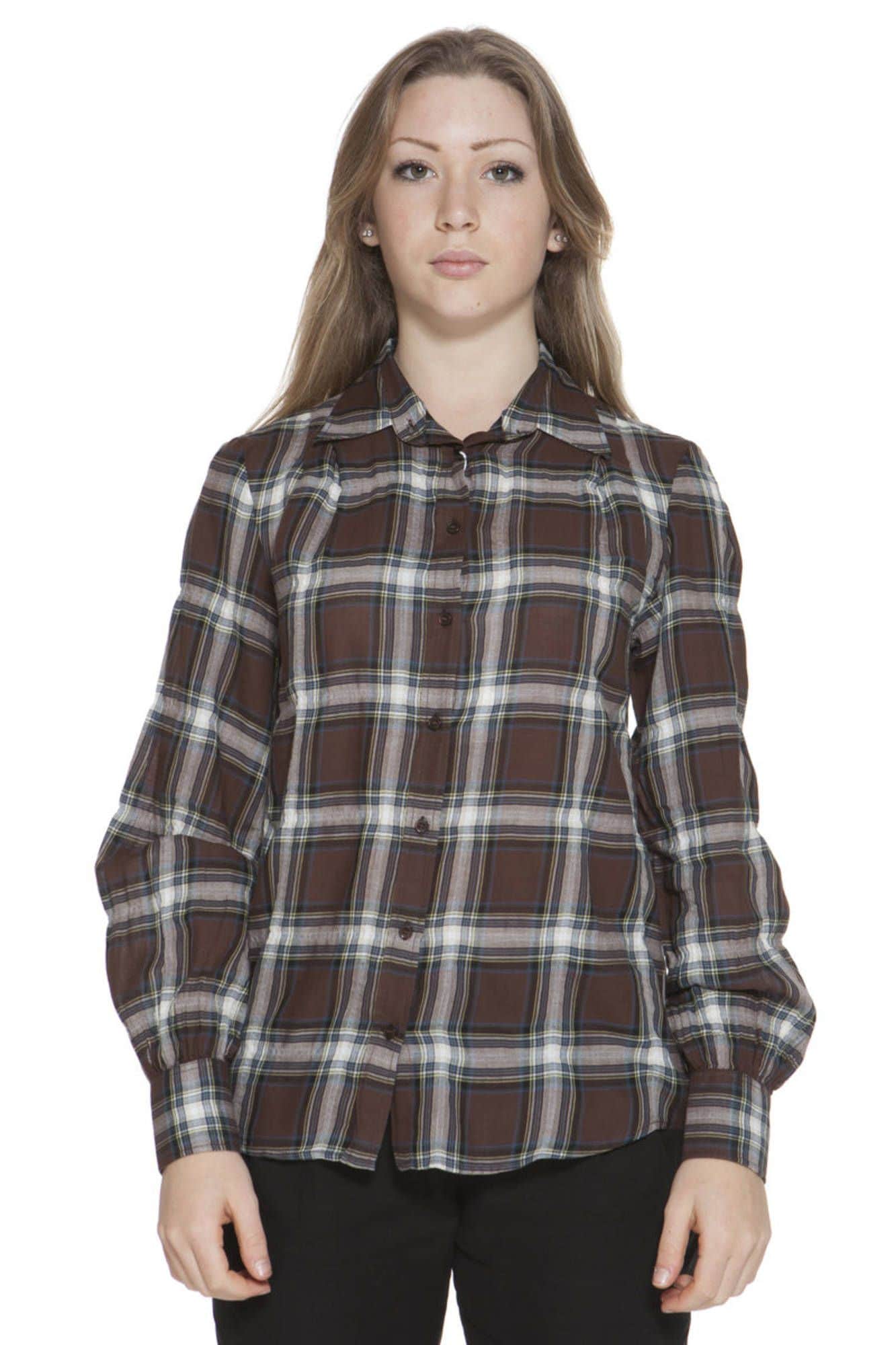 Gant mujer manga larga camisa marrón