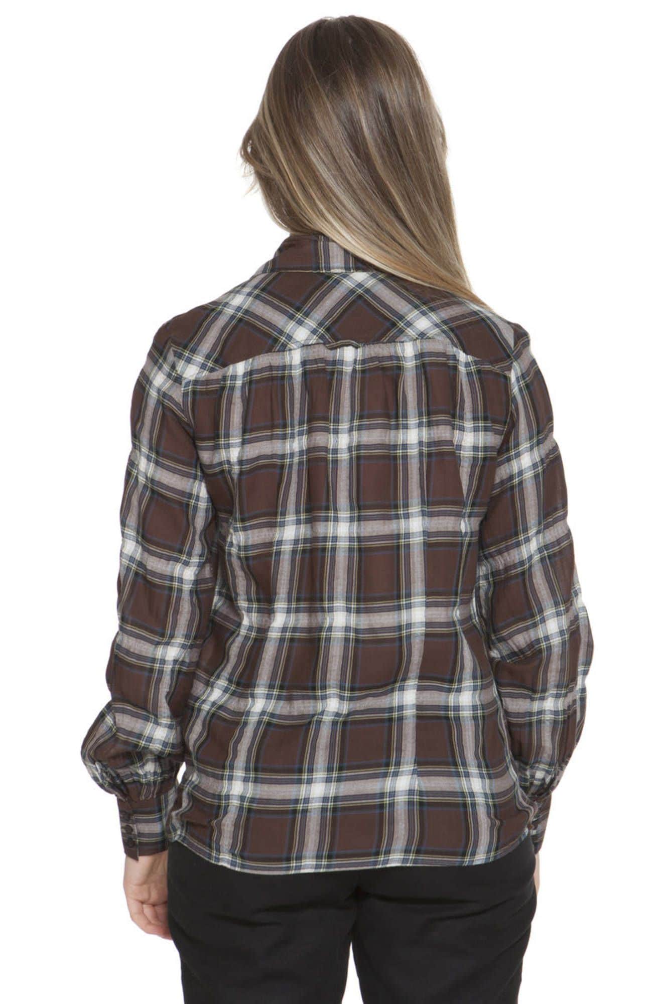 Gant mujer manga larga camisa marrón