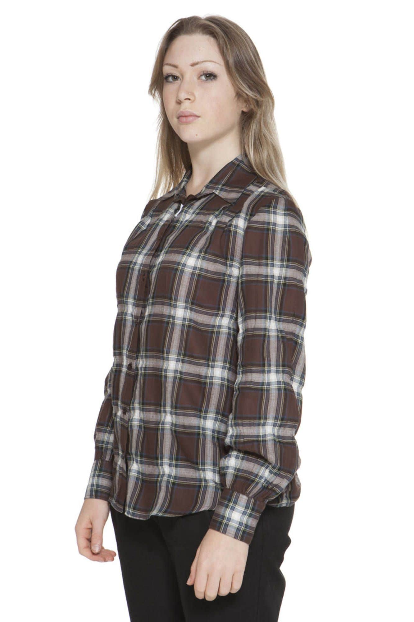 Gant mujer manga larga camisa marrón