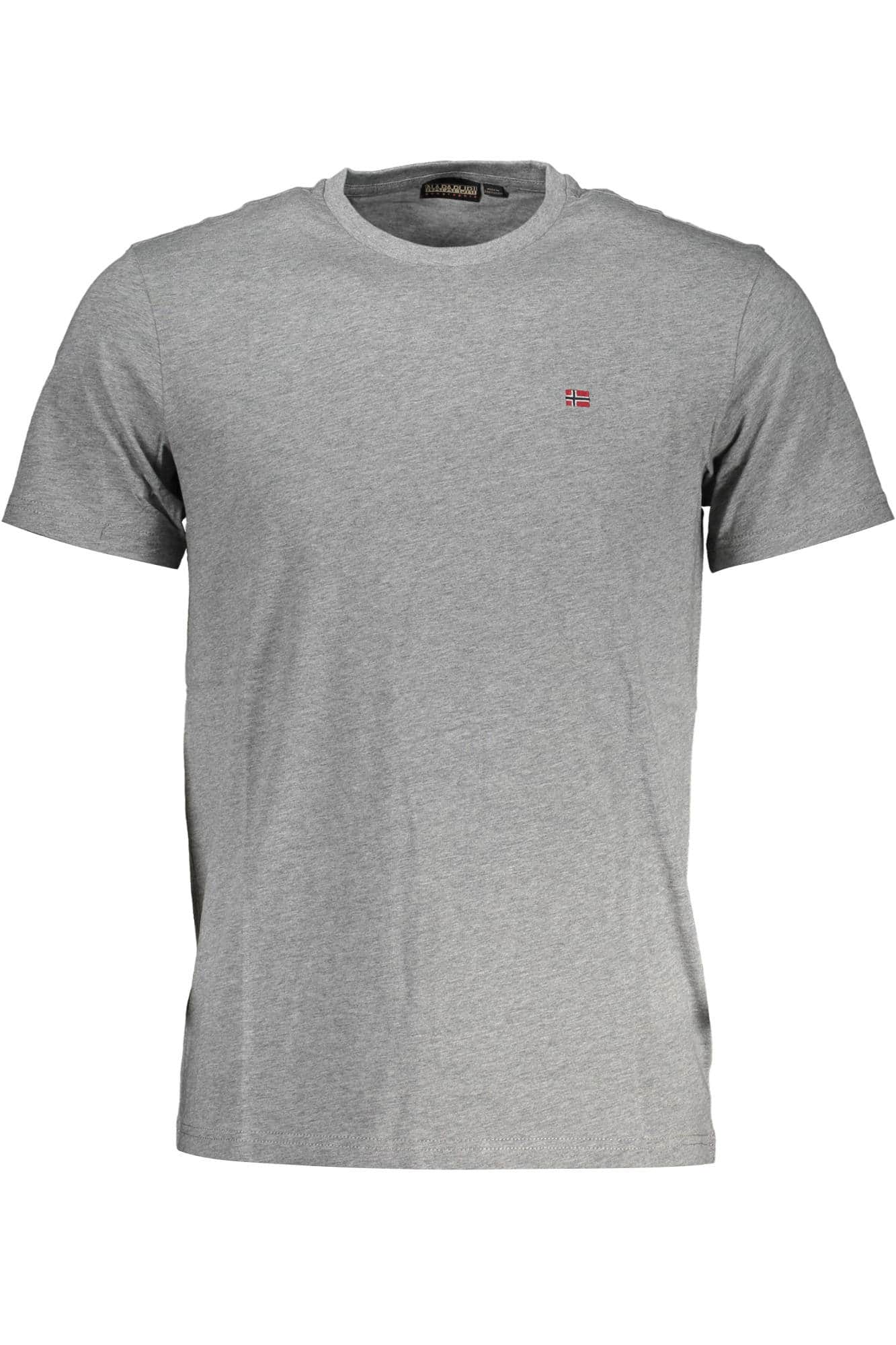 Napapijri manga corta t-camisa hombre gris