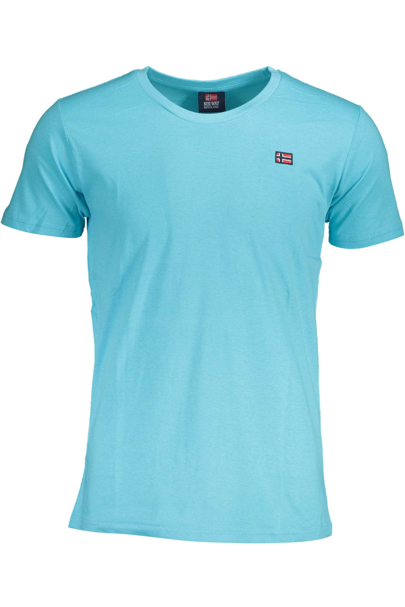 Norway 1963 hombre manga corta t-camisa azul